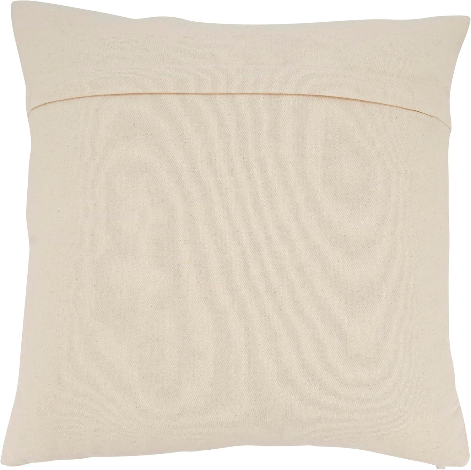 Beige Cotton Tufted 20" Throw Pillow Cover