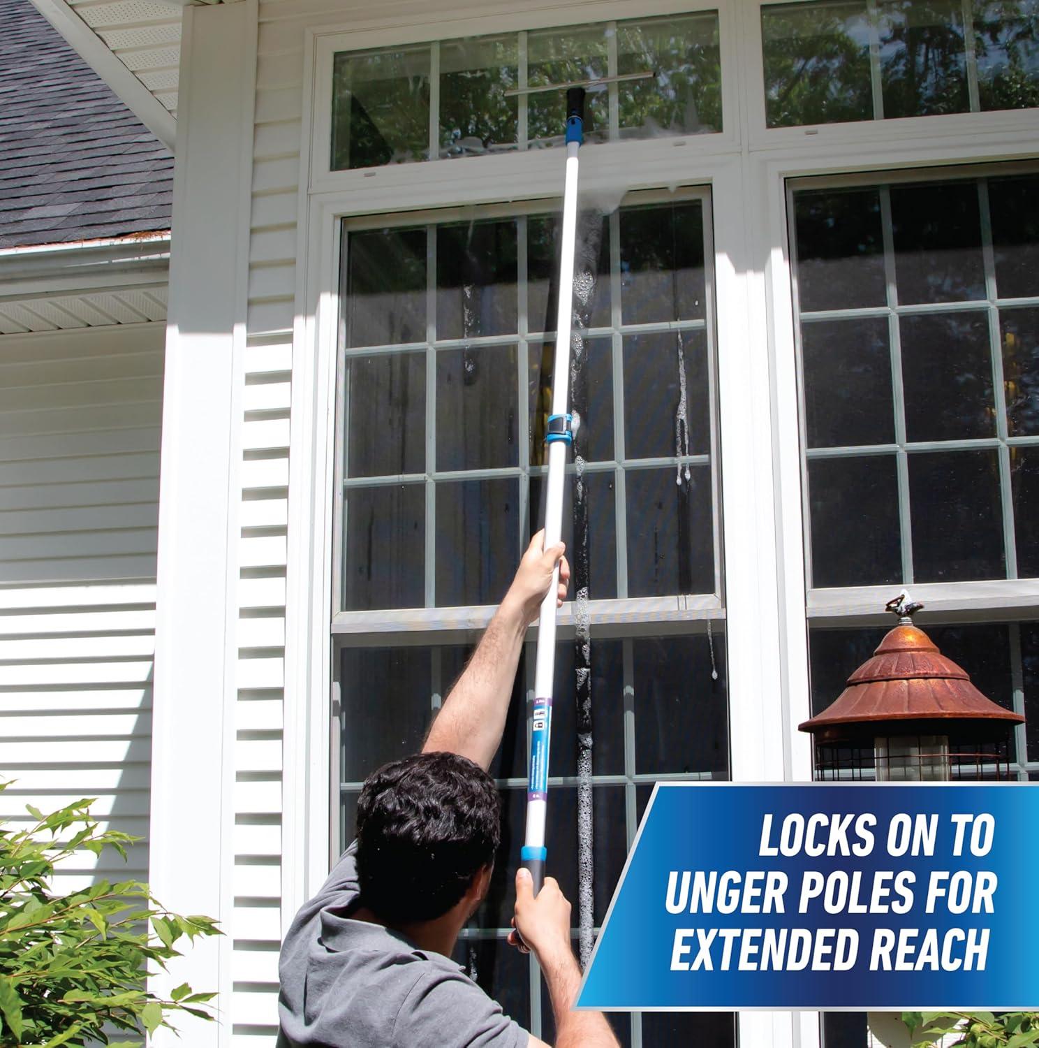 12-inch Stainless Steel and Plastic Window Squeegee with Rubber Blade