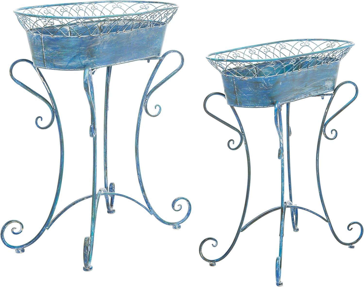 Safavieh Hendrick Outdoor Patio Planters - Antique Blue