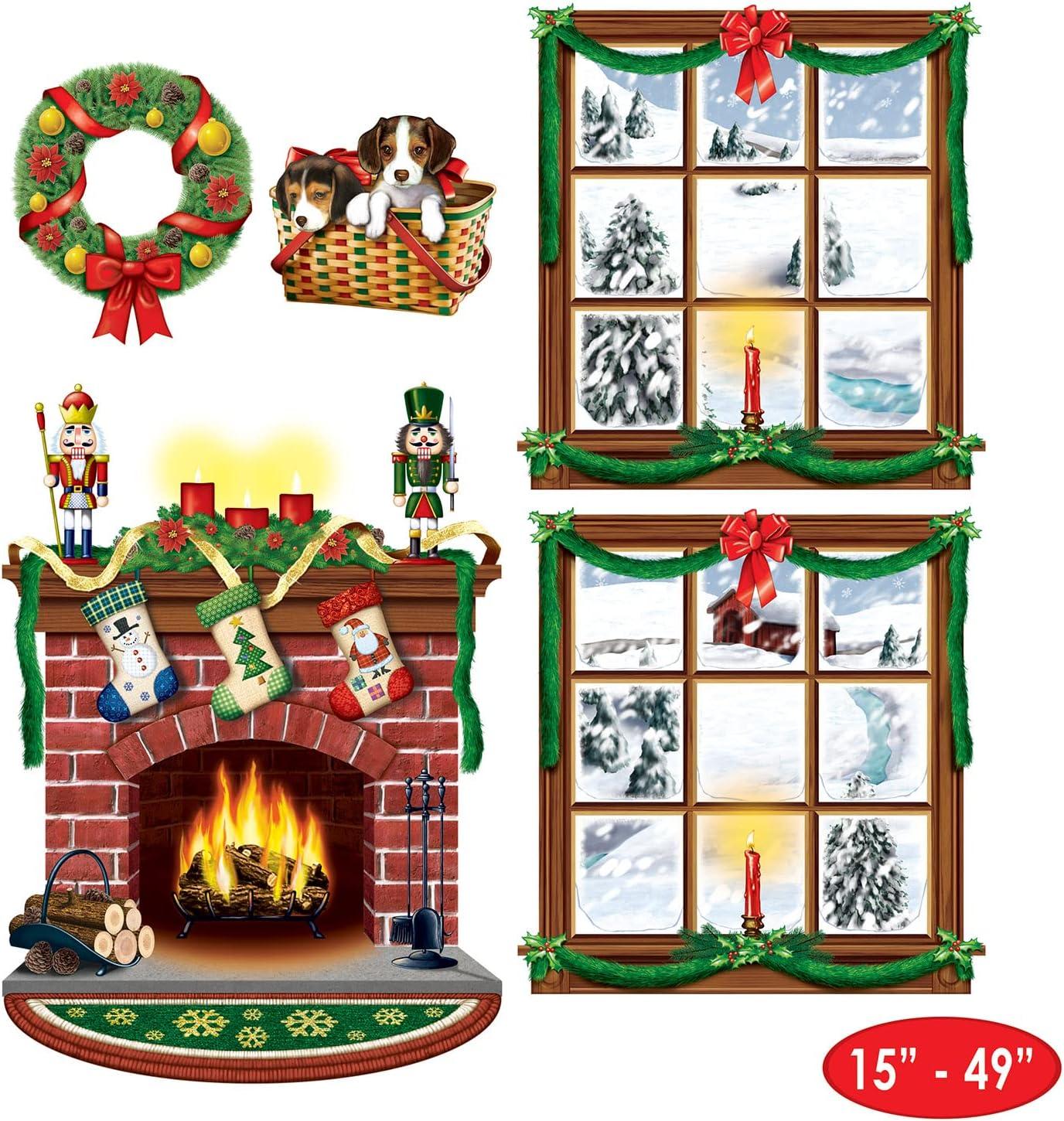 Beistle Indoor Christmas Decor Props, 15"-49", (5/Pkg) Multicolored