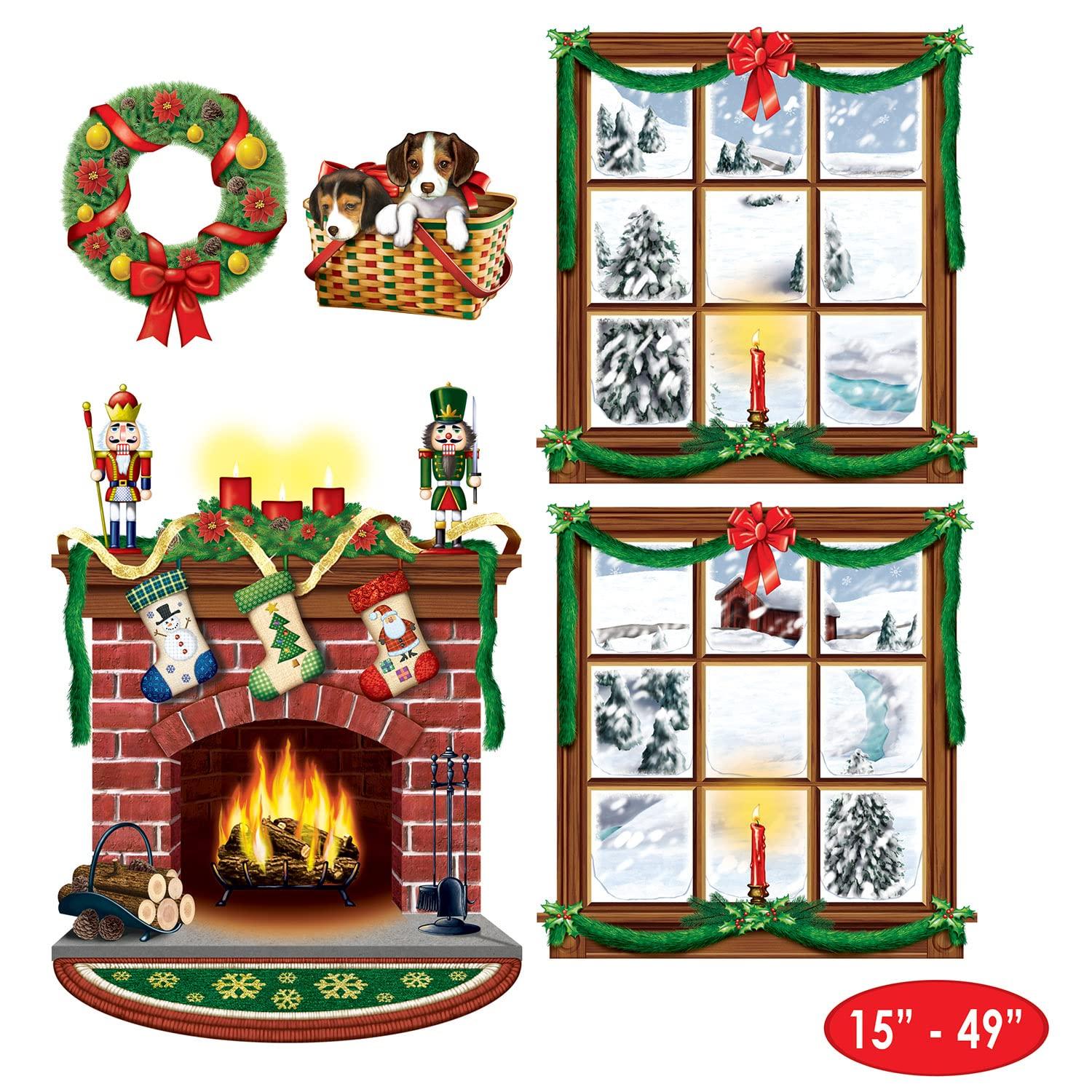Beistle Indoor Christmas Decor Props, 15"-49", (5/Pkg) Multicolored