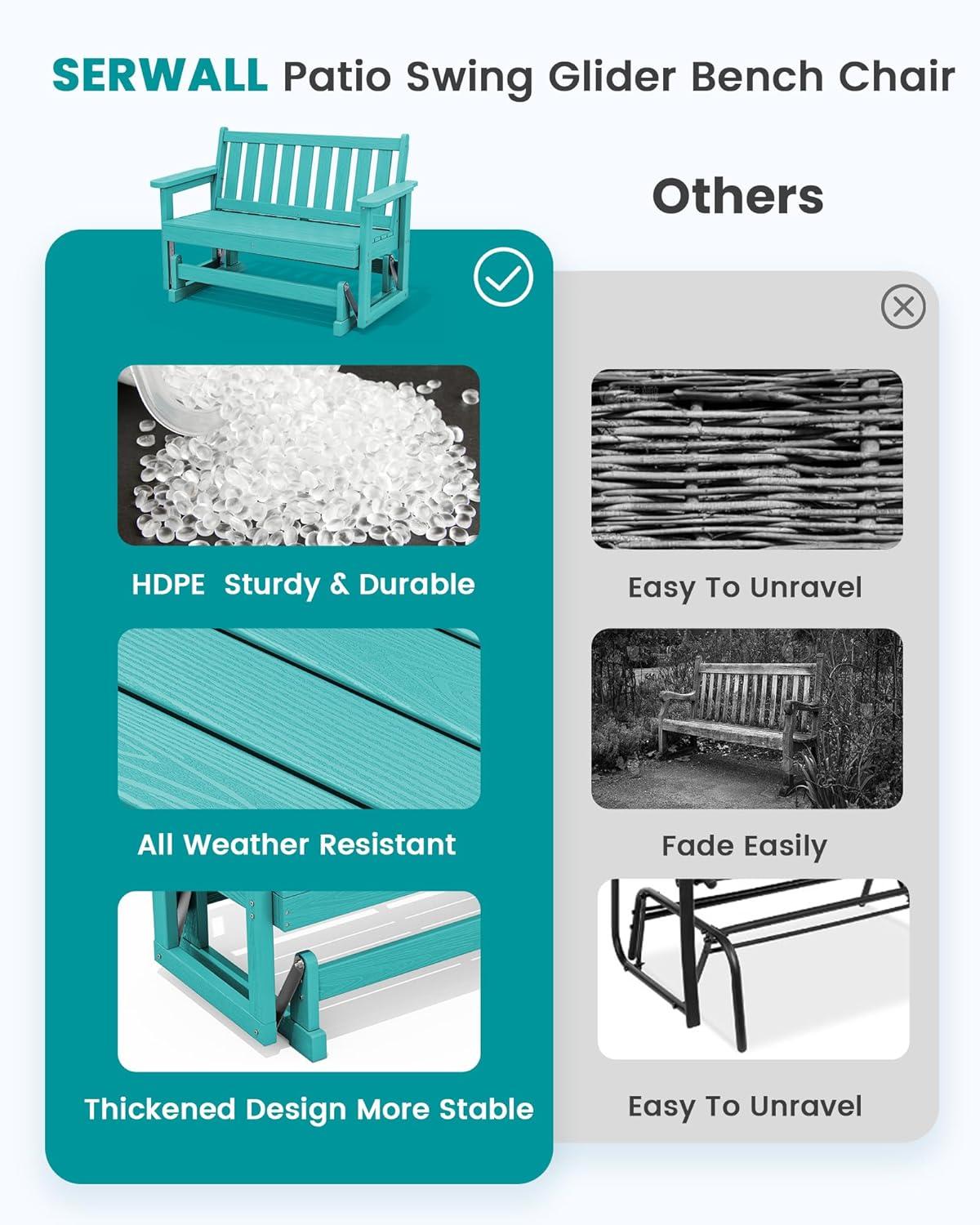 Traditional Garden 48" Glider