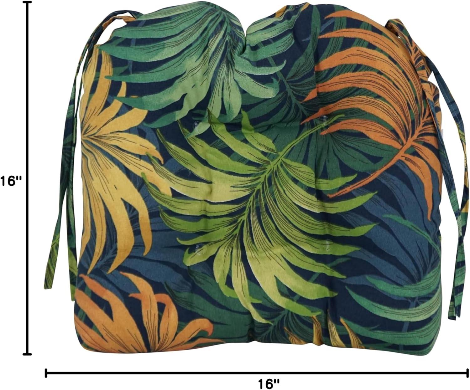 Blazing Needles 16-inch Polyester Patterned Outdoor U-shaped Chair Cushions (Set of 4)