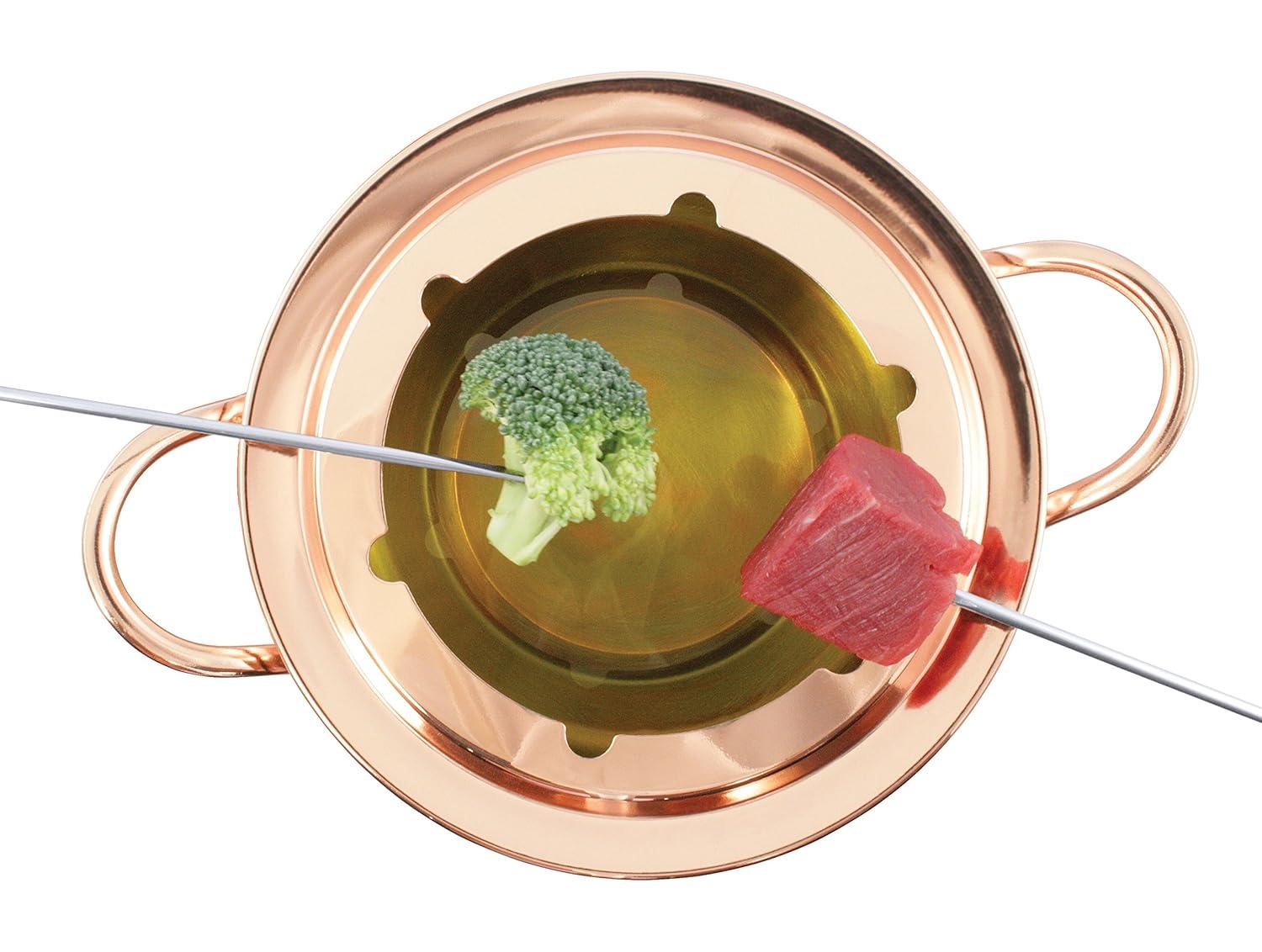 Swissmar Biel 11 Piece Fondue Set, Hammered Copper