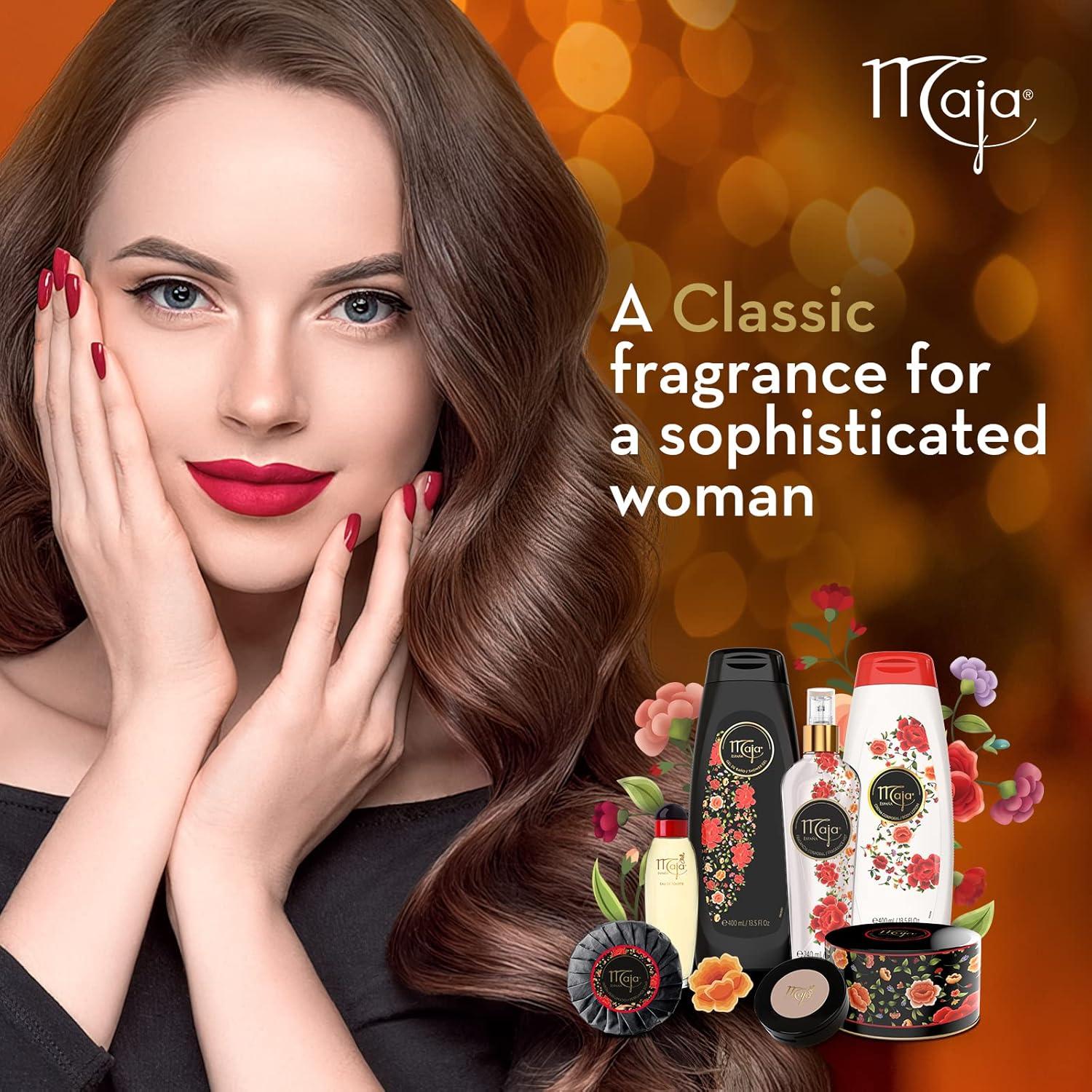 Maja Perfumed Talcum Powder, Talcum Powder with Maja's Classic Oriental Scent to Keep Your Skin Dry and Fresh, Talcum for Silky Legs Delicate Aroma 2-Pack of 7 Oz Each, (Packaging May Vary)