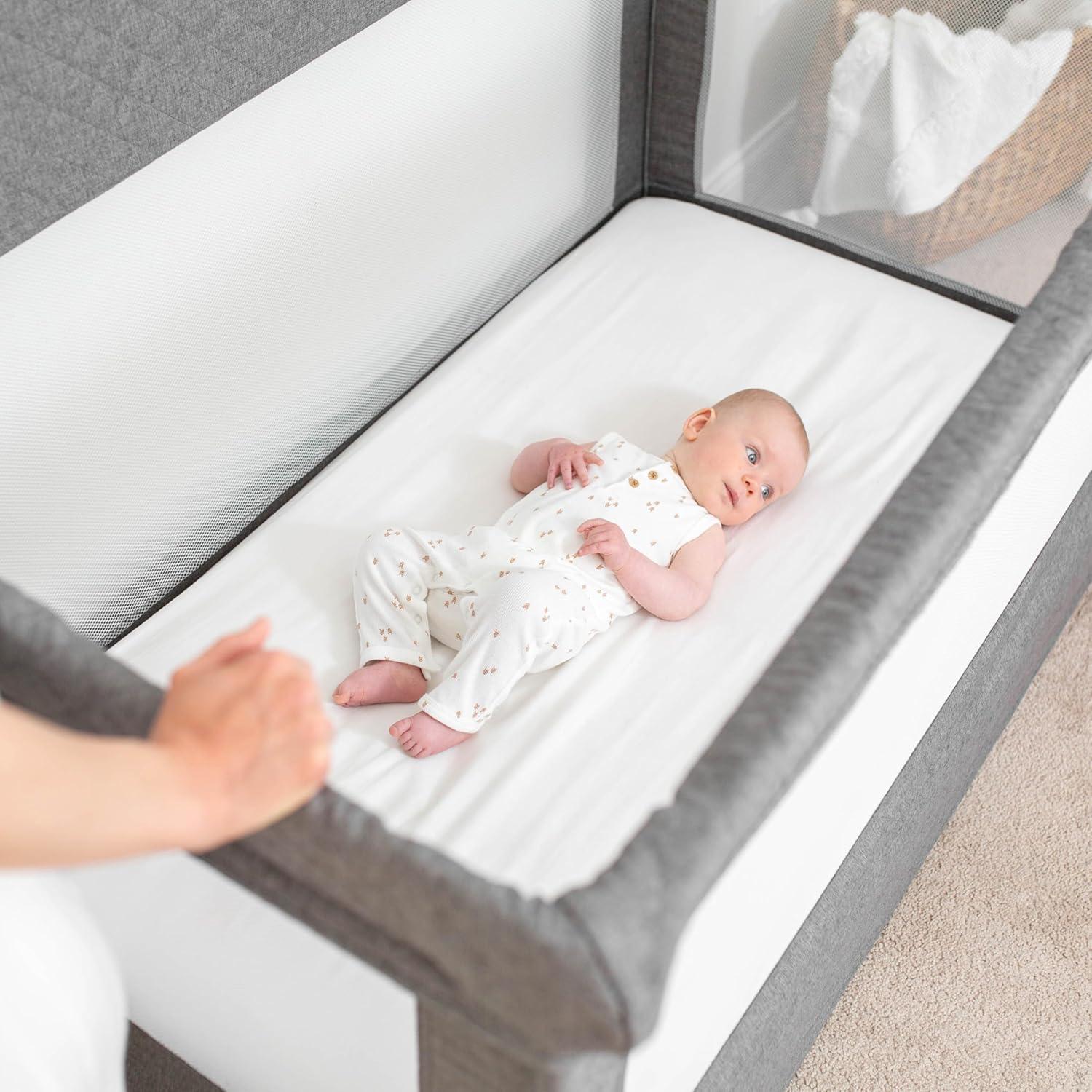 Baby Delight Lunaire Crib - Charcoal Tweed