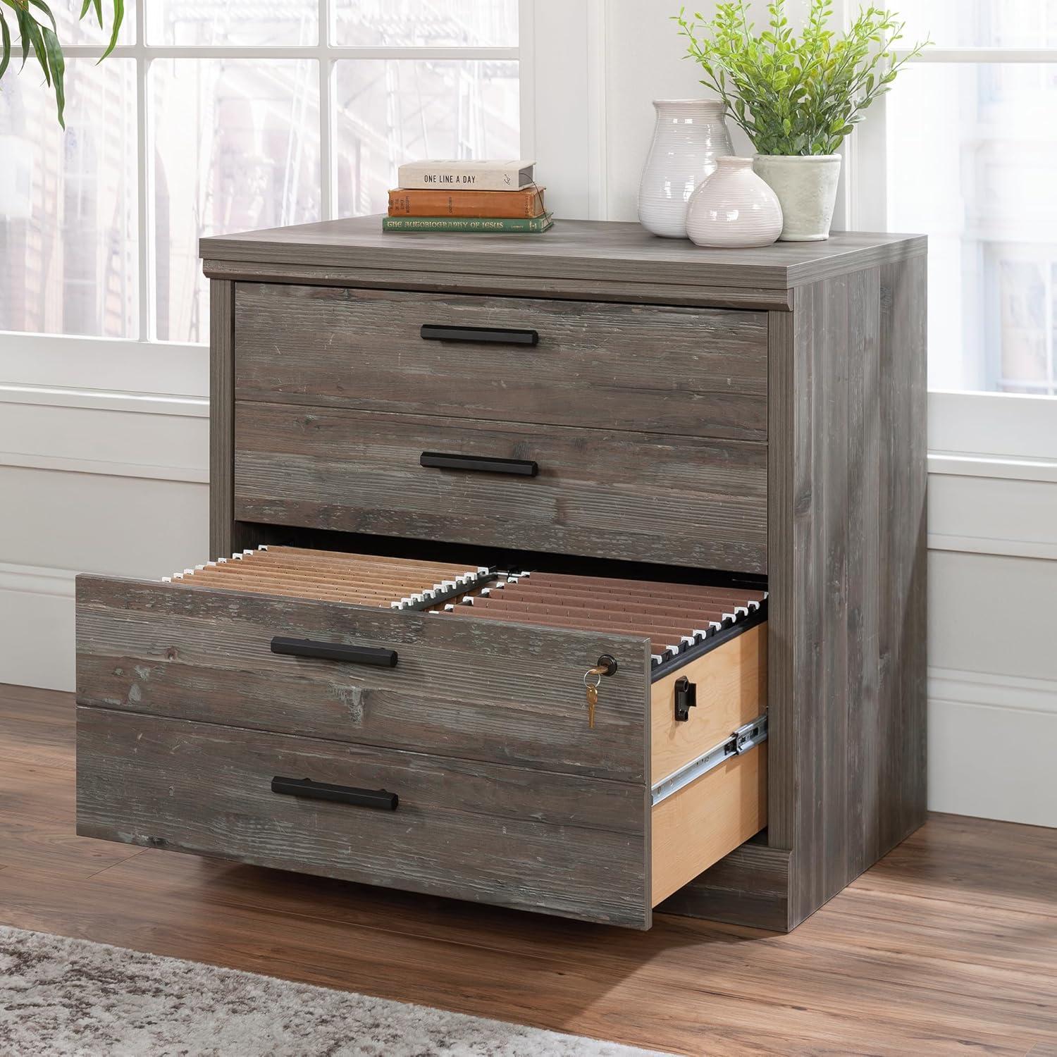 Pebble Pine 2-Drawer Lockable Lateral File Cabinet