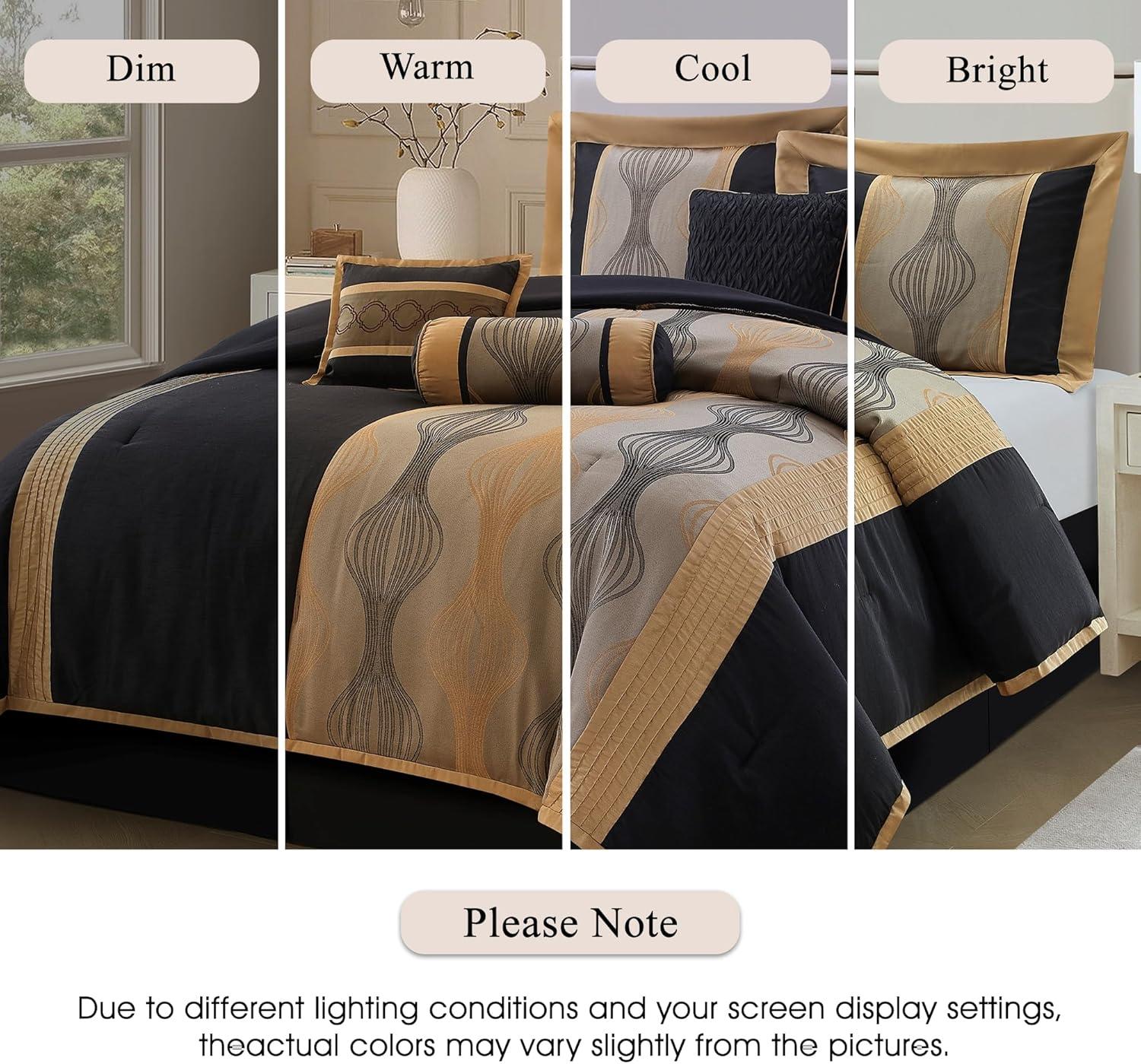 Kath 7 Piece Microfiber Modern & Contemporary Comforter Set