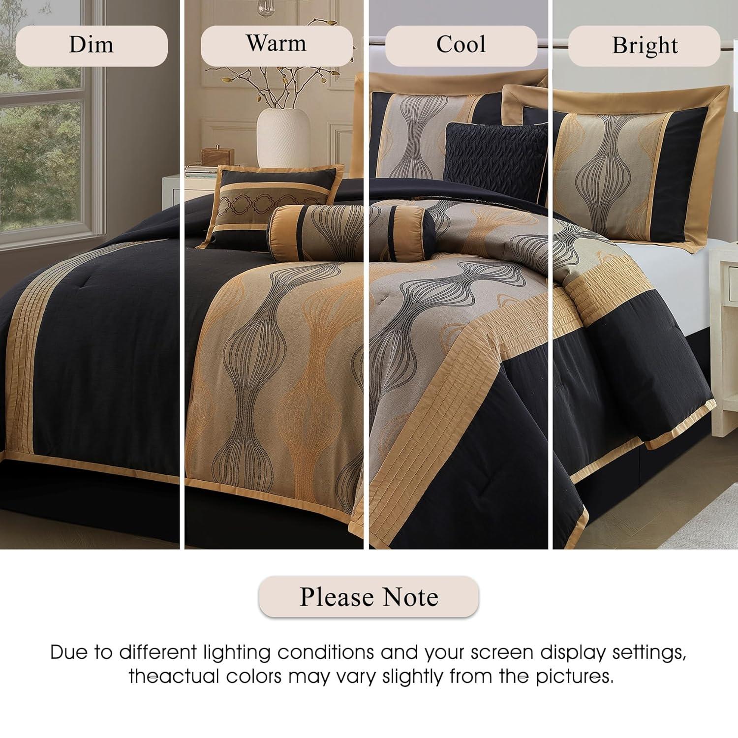 Kath 7 Piece Microfiber Modern & Contemporary Comforter Set