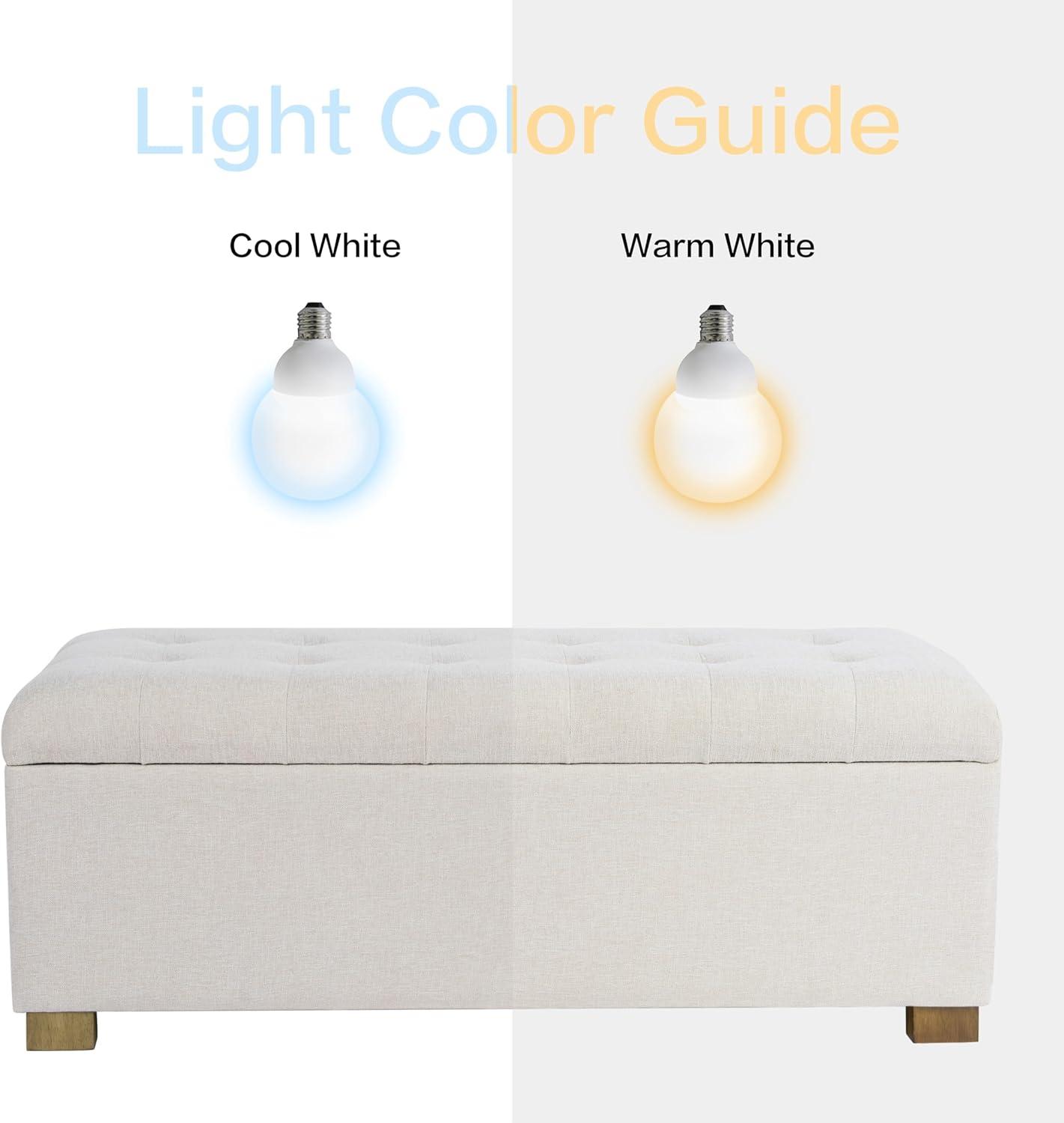 Classic Large Tufted Storage Bench Light Gray - HomePop: Upholstered Ottoman, Bedroom & Entryway Seating