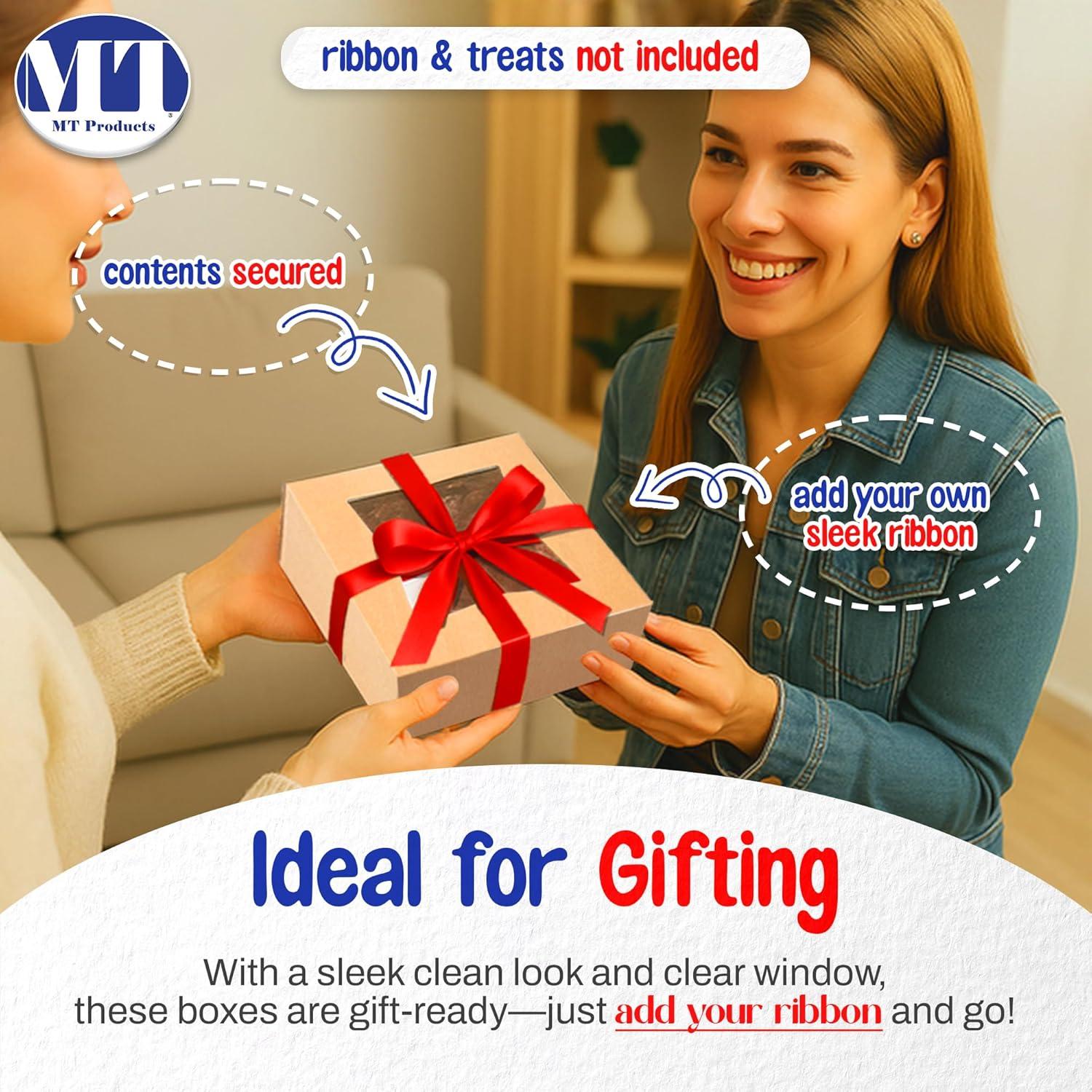 MT Products Pie Boxes - 9" x 9" x 2.5" Brown Bakery Boxes - Pack of 15