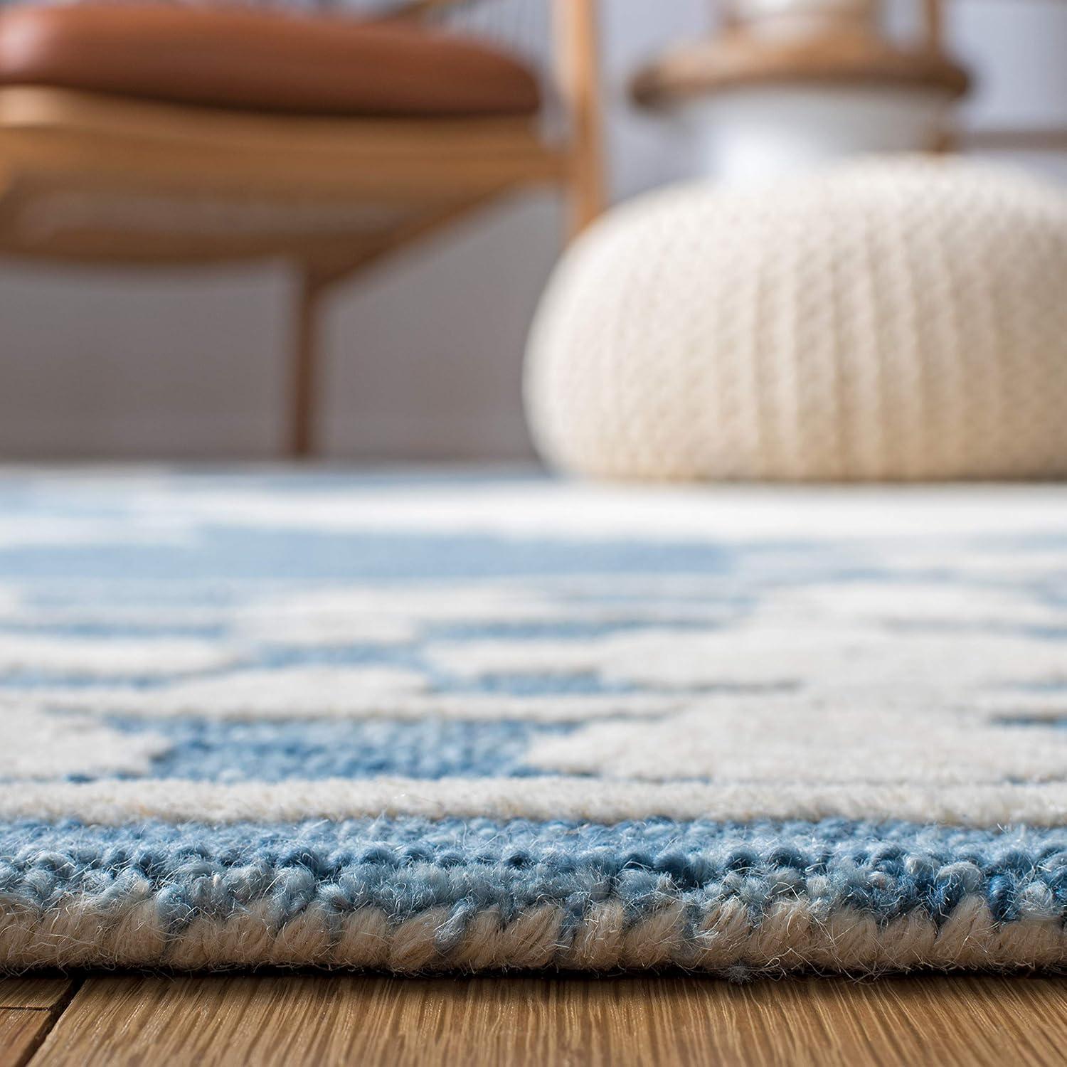 Aspen APN550 Hand Tufted Indoor Runner Rug - Blue/Ivory - 2'3"x9' - Safavieh