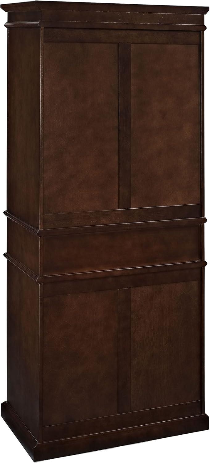 Parsons Pantry Storage Wood/Mahogany - Crosley: Adjustable Shelving, Drawer, Traditional Style