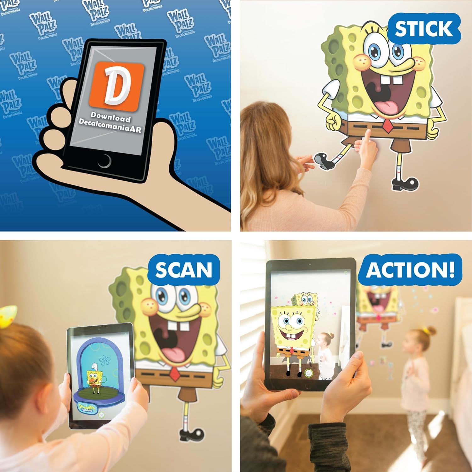 SpongeBob SquarePants Wall Decals - Patrick Star, Squidward, Mr. Krabs, Gary, Plankton, Sandy Cheeks Vinyl Wall Sticker Bedroom Decorations Peel and Stick Room Decor