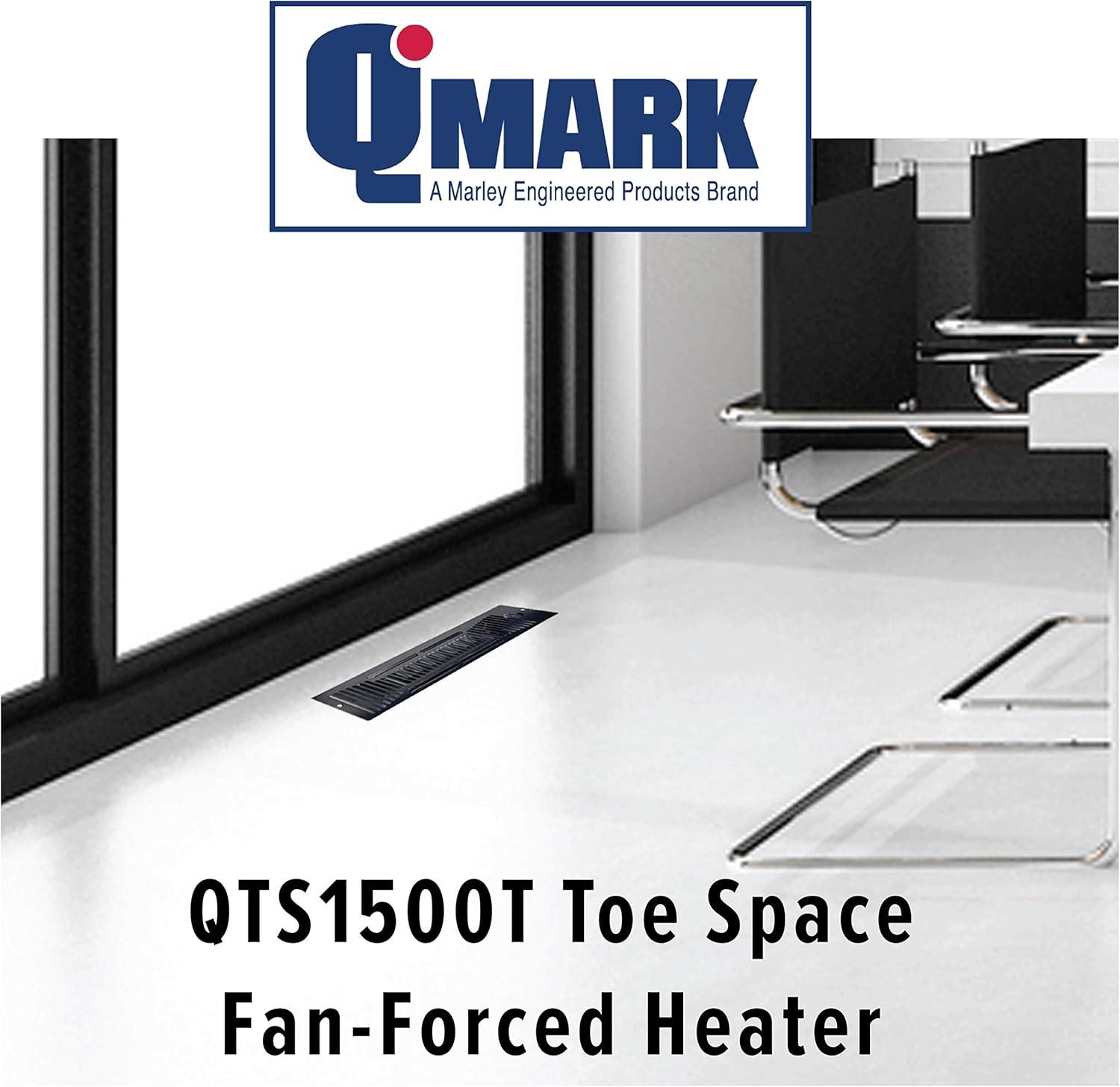 Qmark Fan-Forced Toe Kick Heater - Black