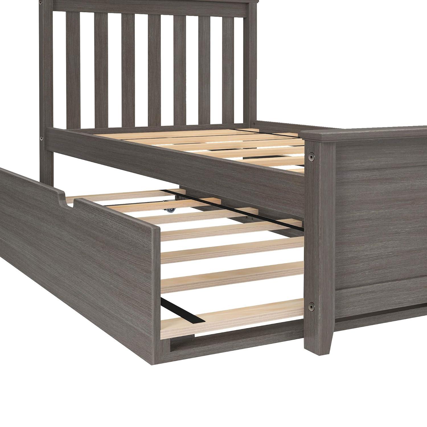 Max & Lily Twin-Size Bed with Trundle, Clay