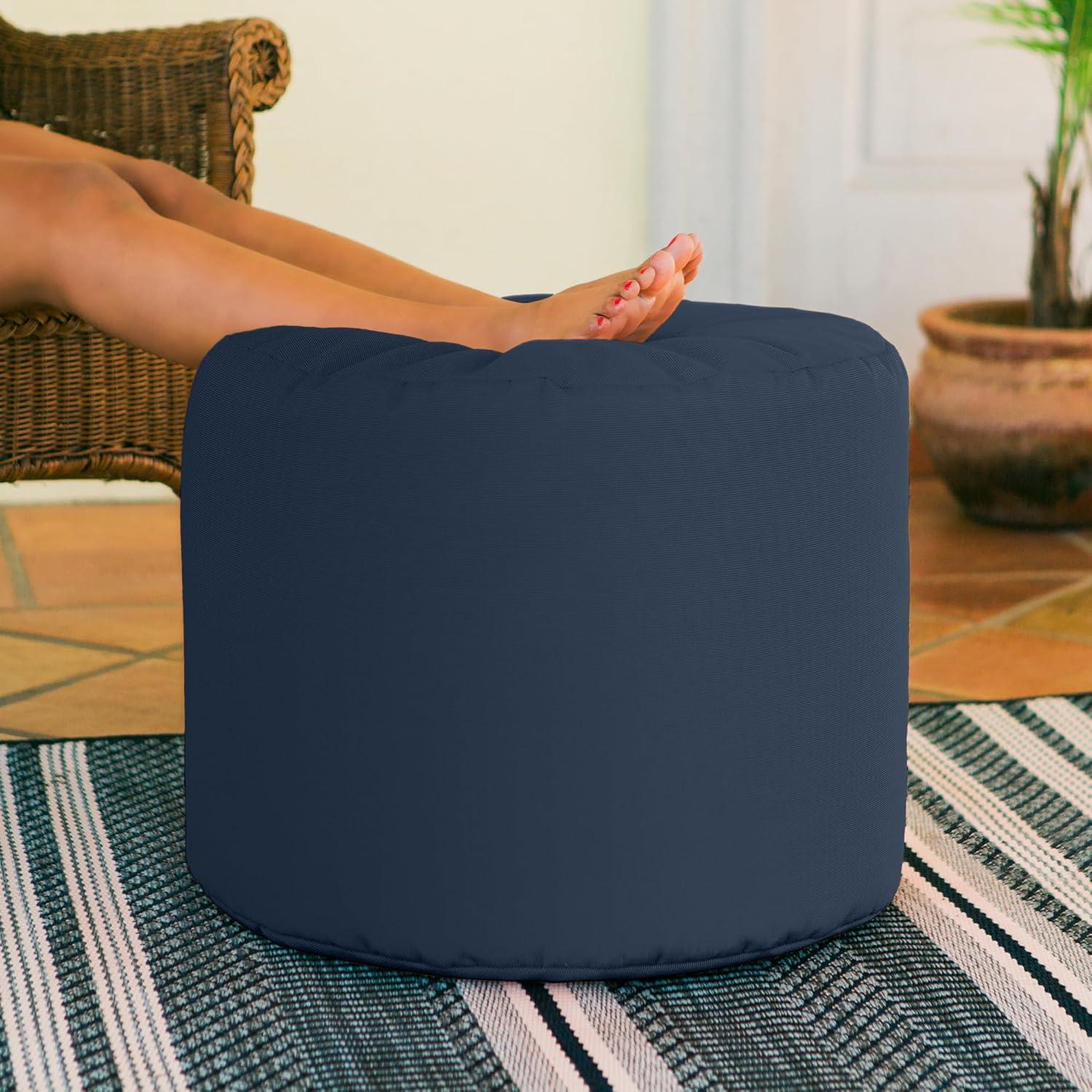 Damato Round Outdoor Pouf Ottoman