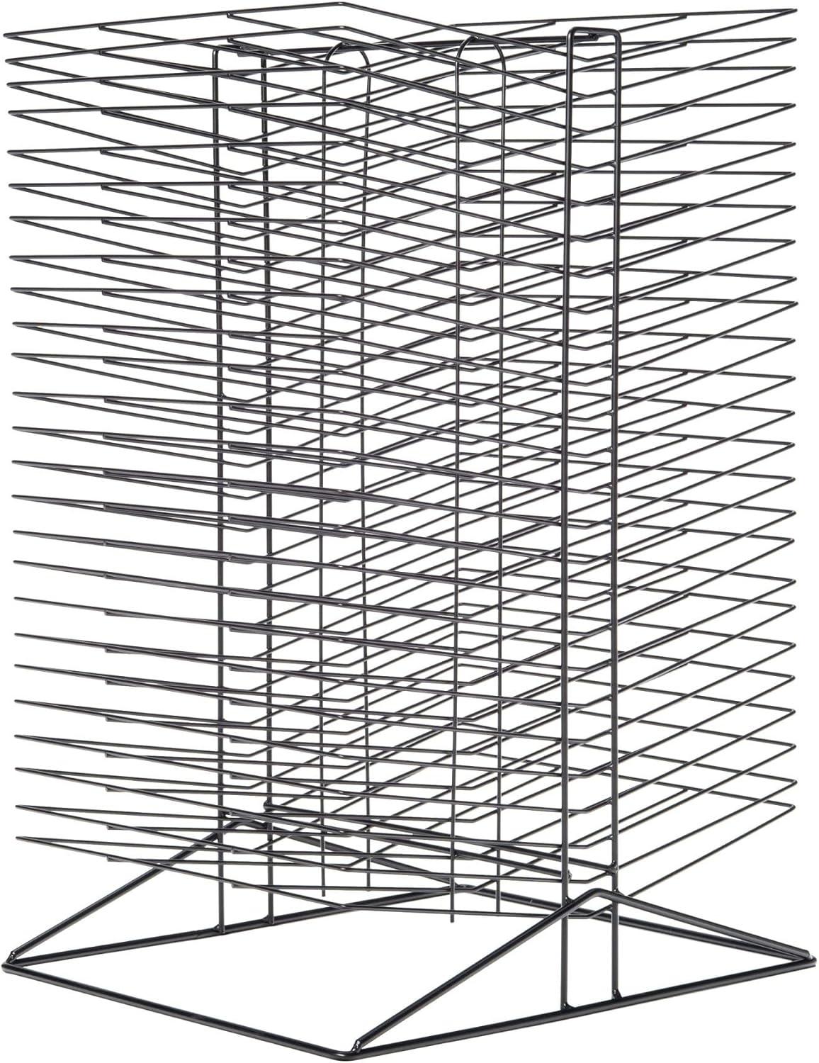 Sax All-Steel Double Sided Wire Drying Rack for Arts and Crafts and Storage, Black, 50 Shelves, 17-1/2 x 20 x 30-3/4 Inches