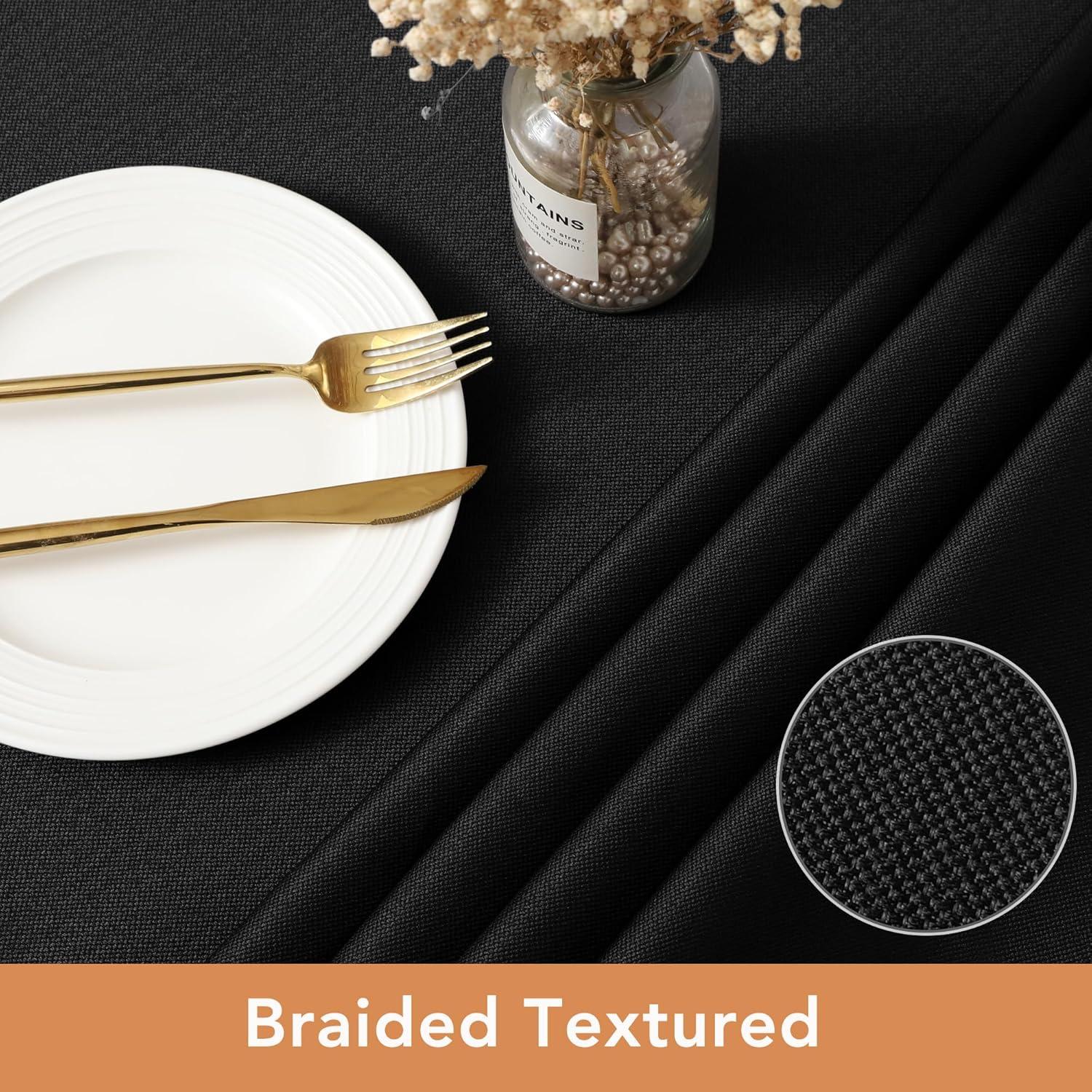 2 Pack Burgundy Tablecloth Rectangular - 60x120 Inch - Linen Textured Table Cloth Wrinkle Free Washable Decorative Fabric Table Cover for Buffet Banquet Parties Event Holiday Dinner