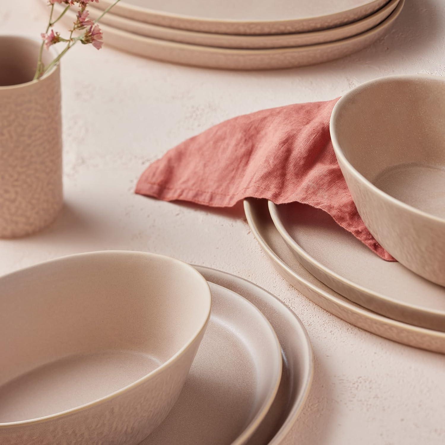 Stone by Mercer Project Katachi Stoneware 16-Piece Dinnerware Set