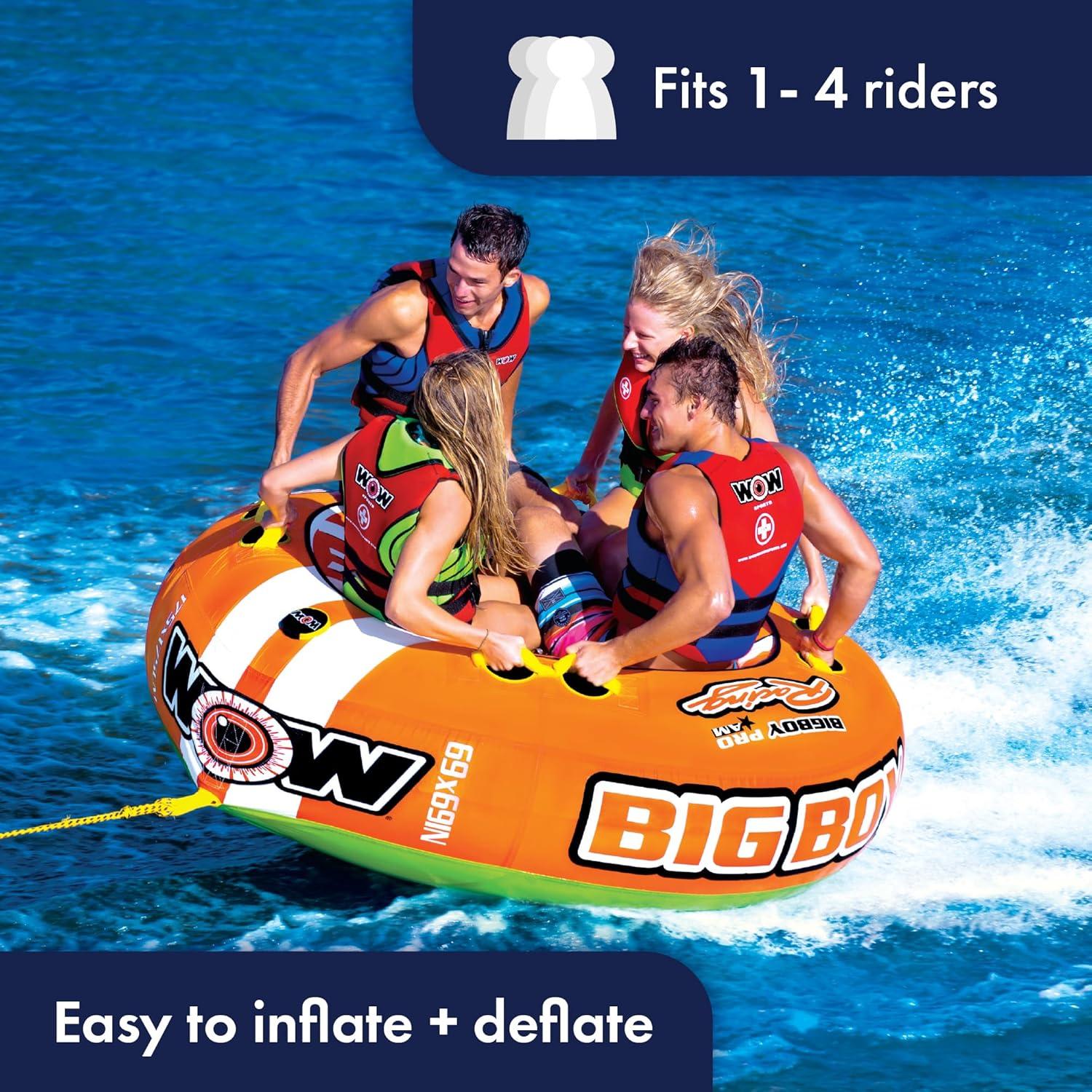 WOW World of Watersports, 15-1130, Big Boy Racing Towable, 1 to 4 Person