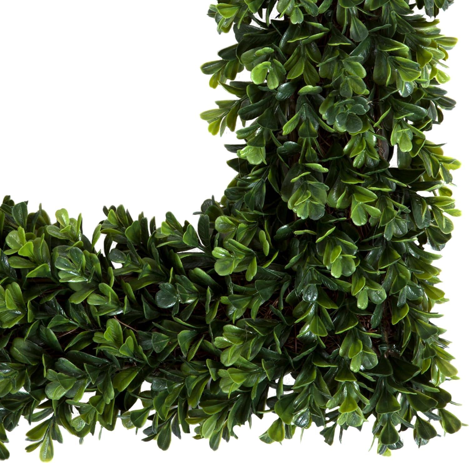 Pure Garden 16.5-Inch Outdoor/Indoor Artificial Boxwood Wreath (Green)