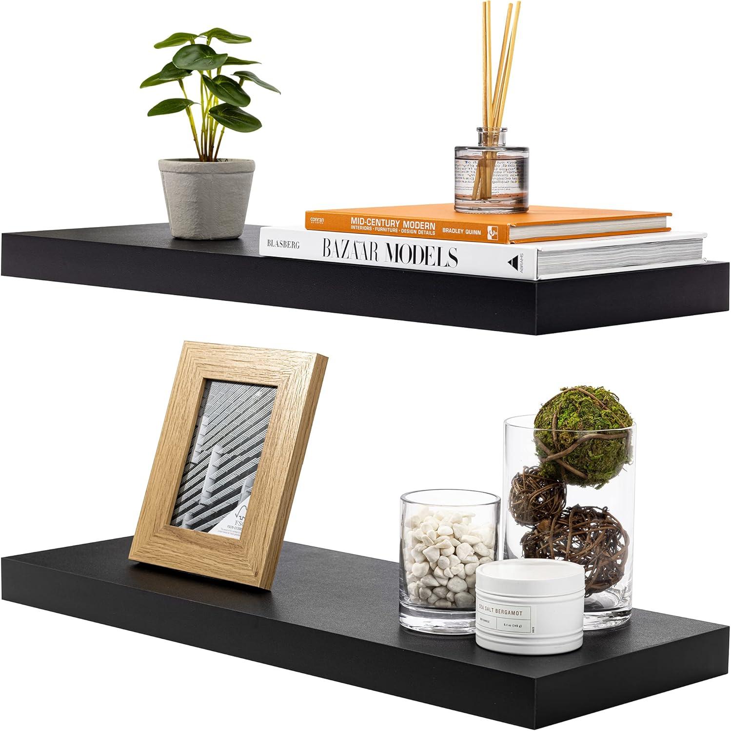 Sorbus Large Wall Mount Floating Shelf