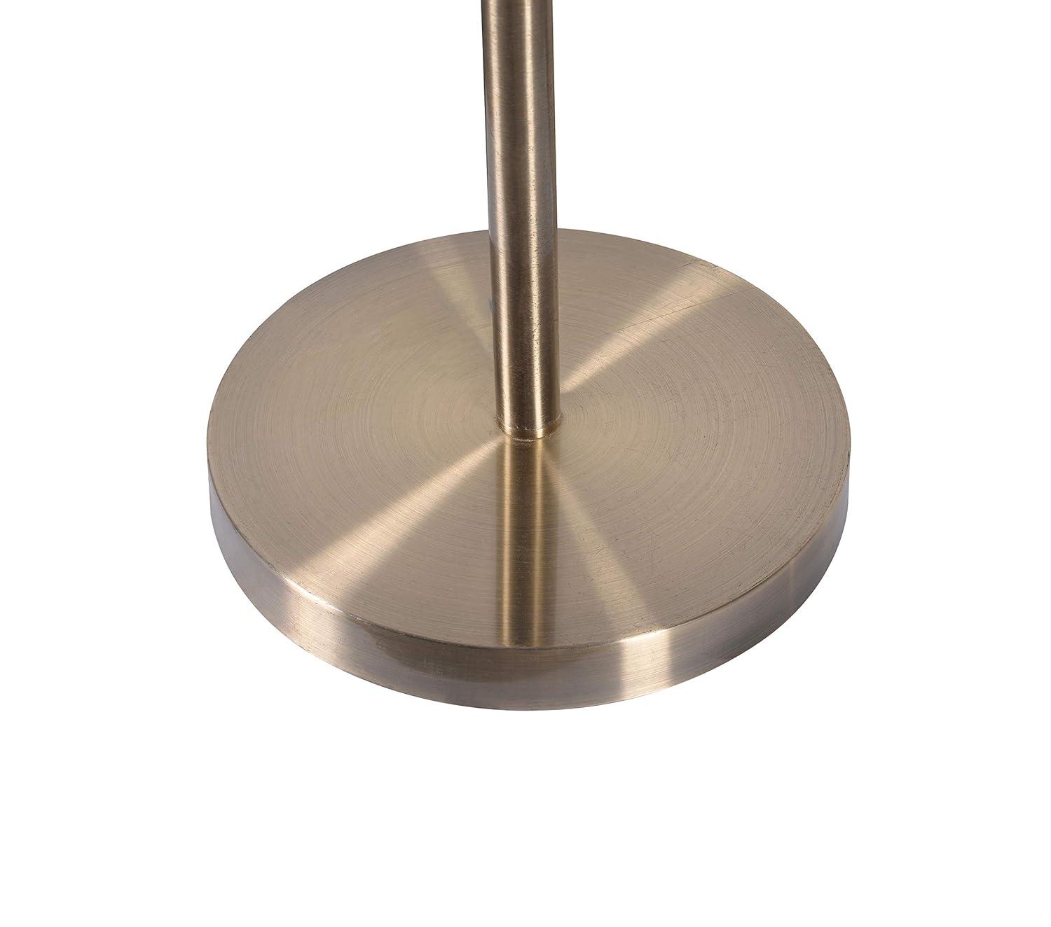 Kenroy Home 33171AB Alden Floor Lamp with Antique Brass Finish, Modern Style, 57.125" Height, 17.625" Width, 9.875" Depth