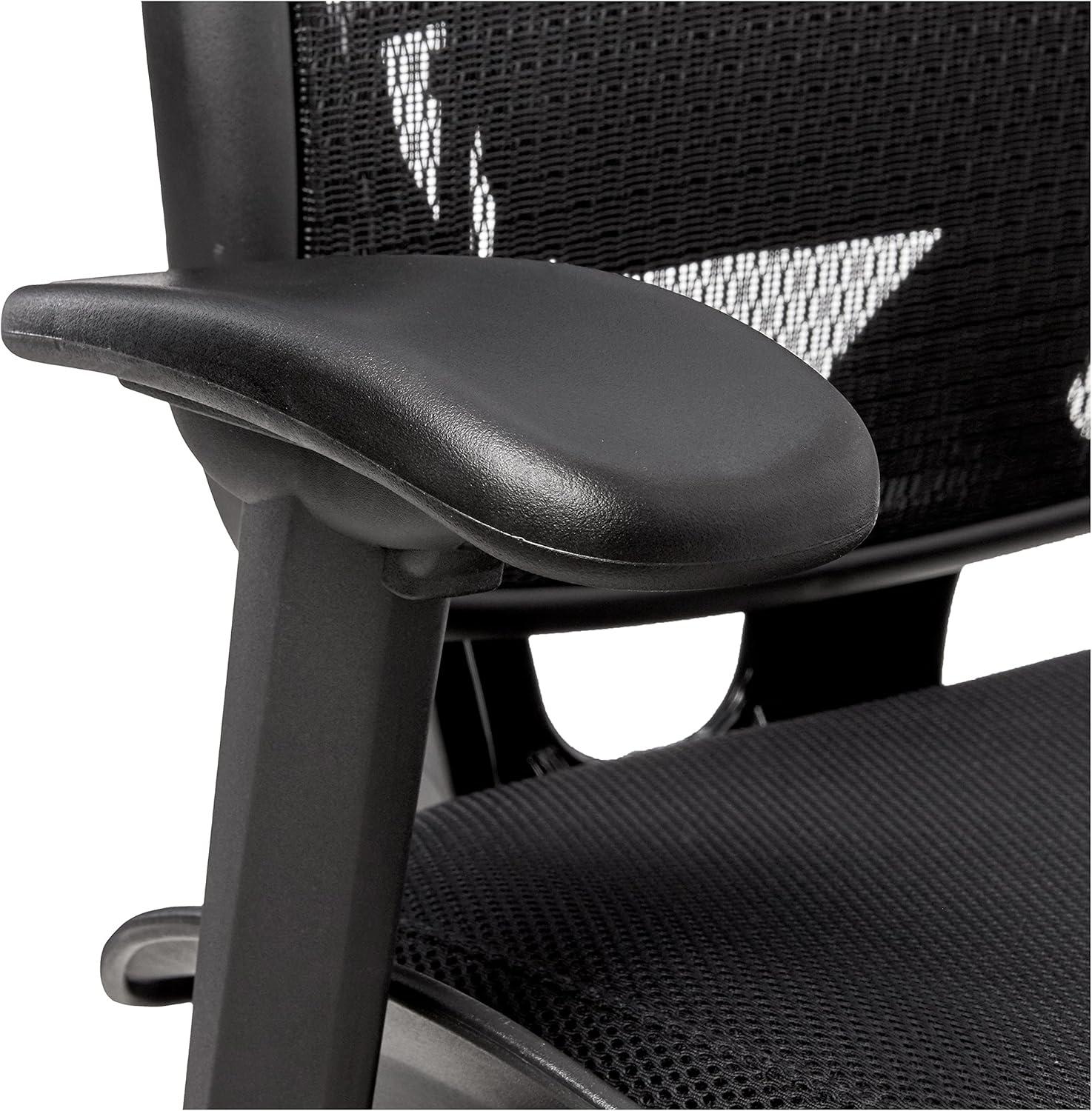 Big and Tall Executive Black High Back Chair with Breathable Mesh in Gun Metal