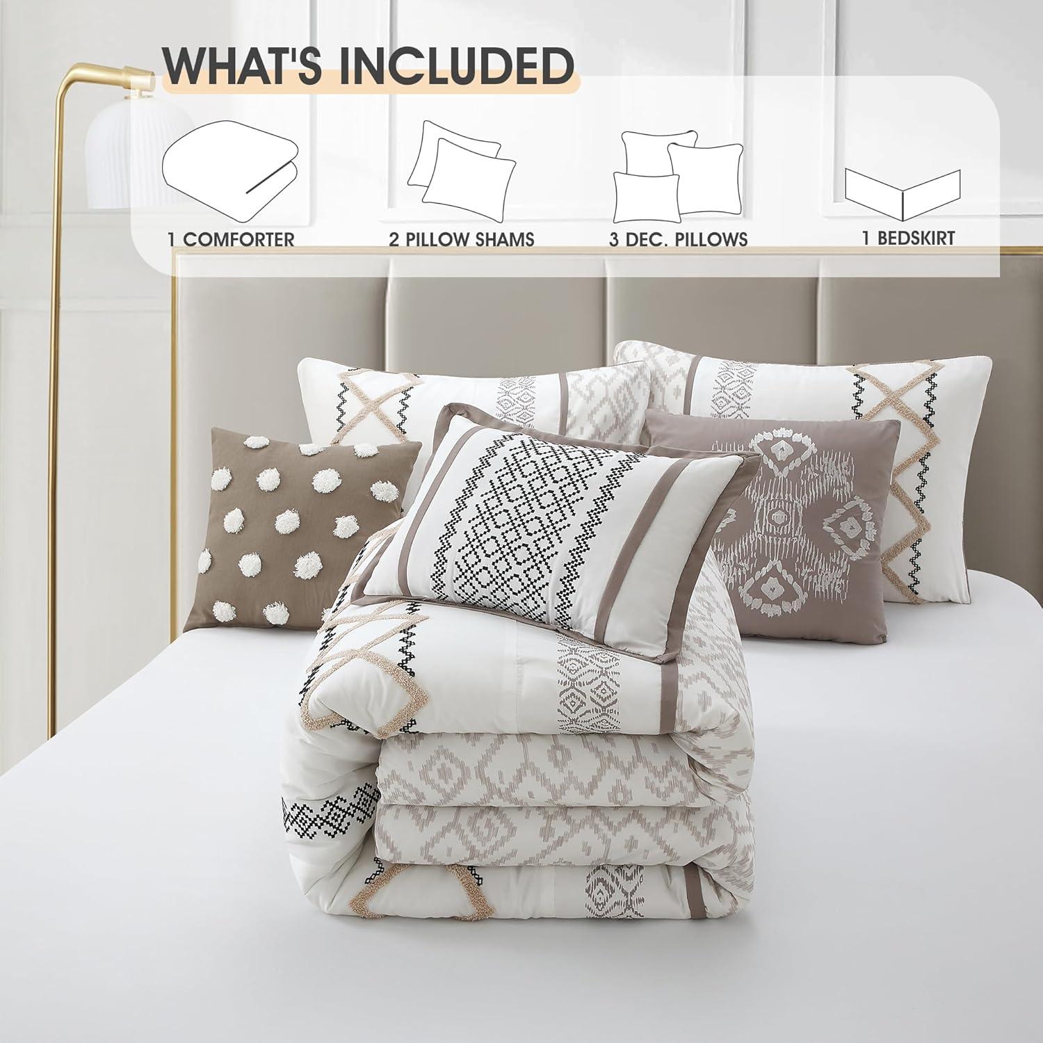 Nanshing America, Inc Anthony Microfiber 7 Piece Comforter Set