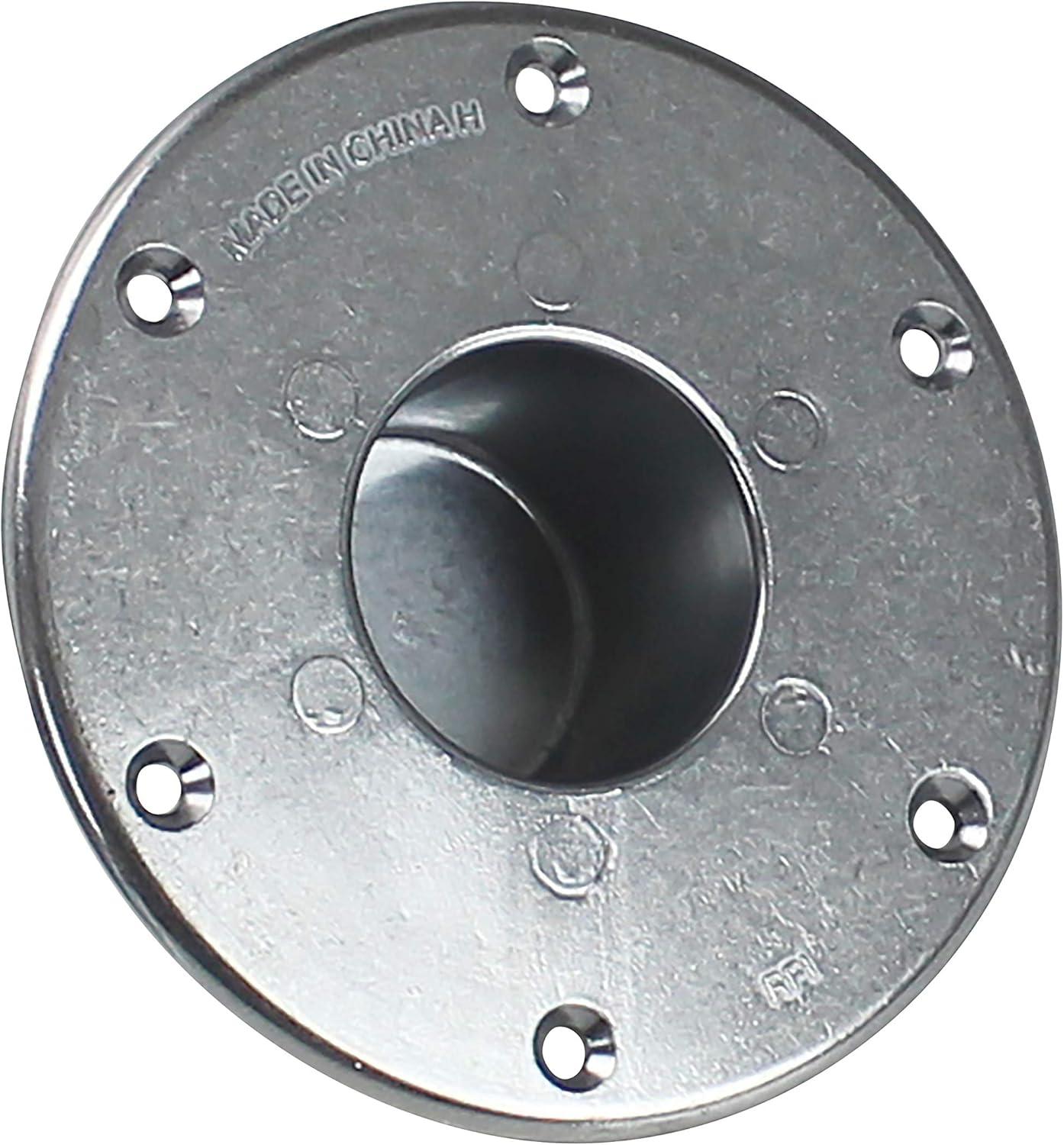 Chrome Aluminum Round Flush Mount Table Base