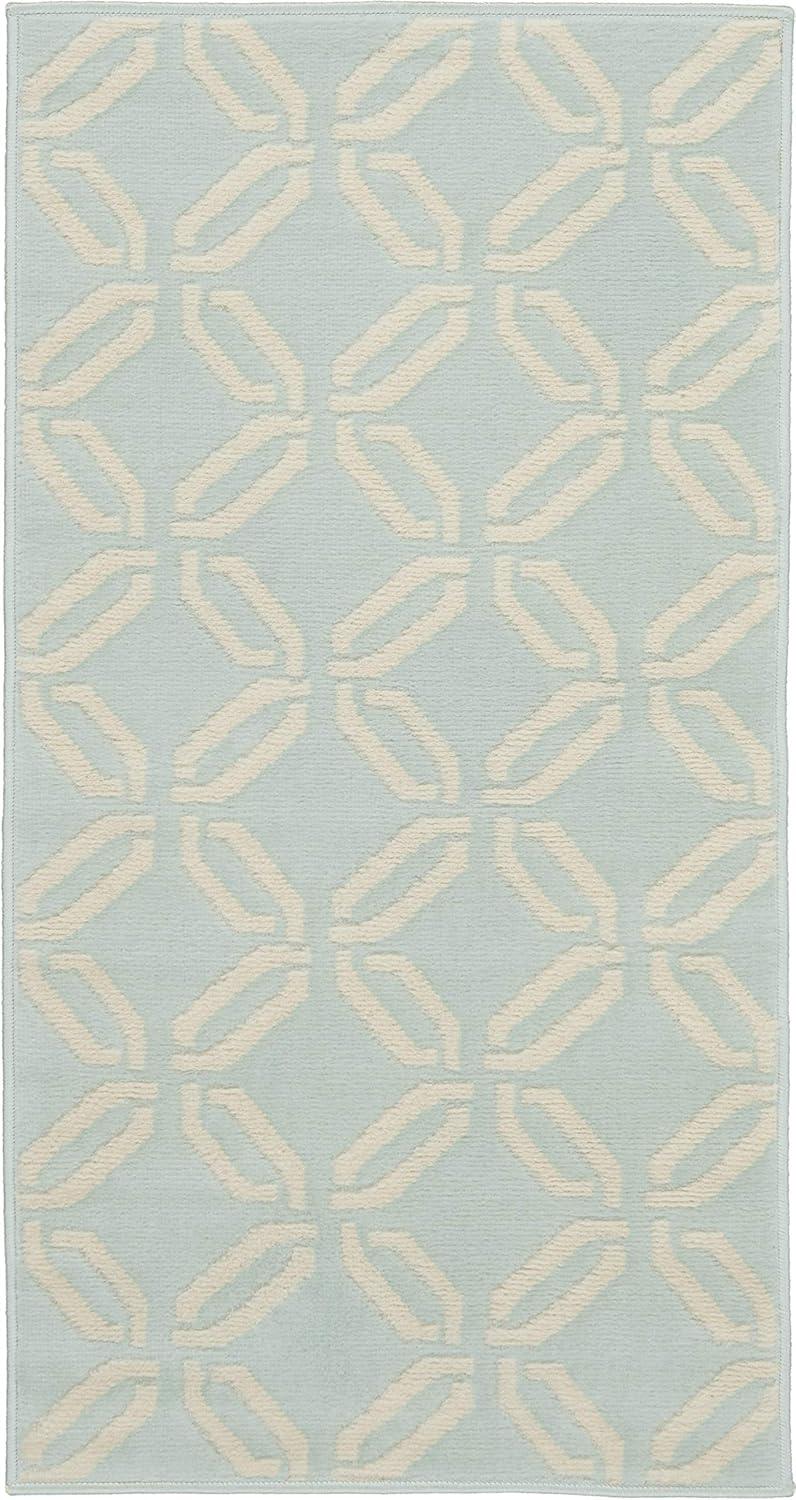 Nourison Jubilant 2 x 4 (ft) Loomed Polypropylene Green Rectangular Indoor Abstract Area rug