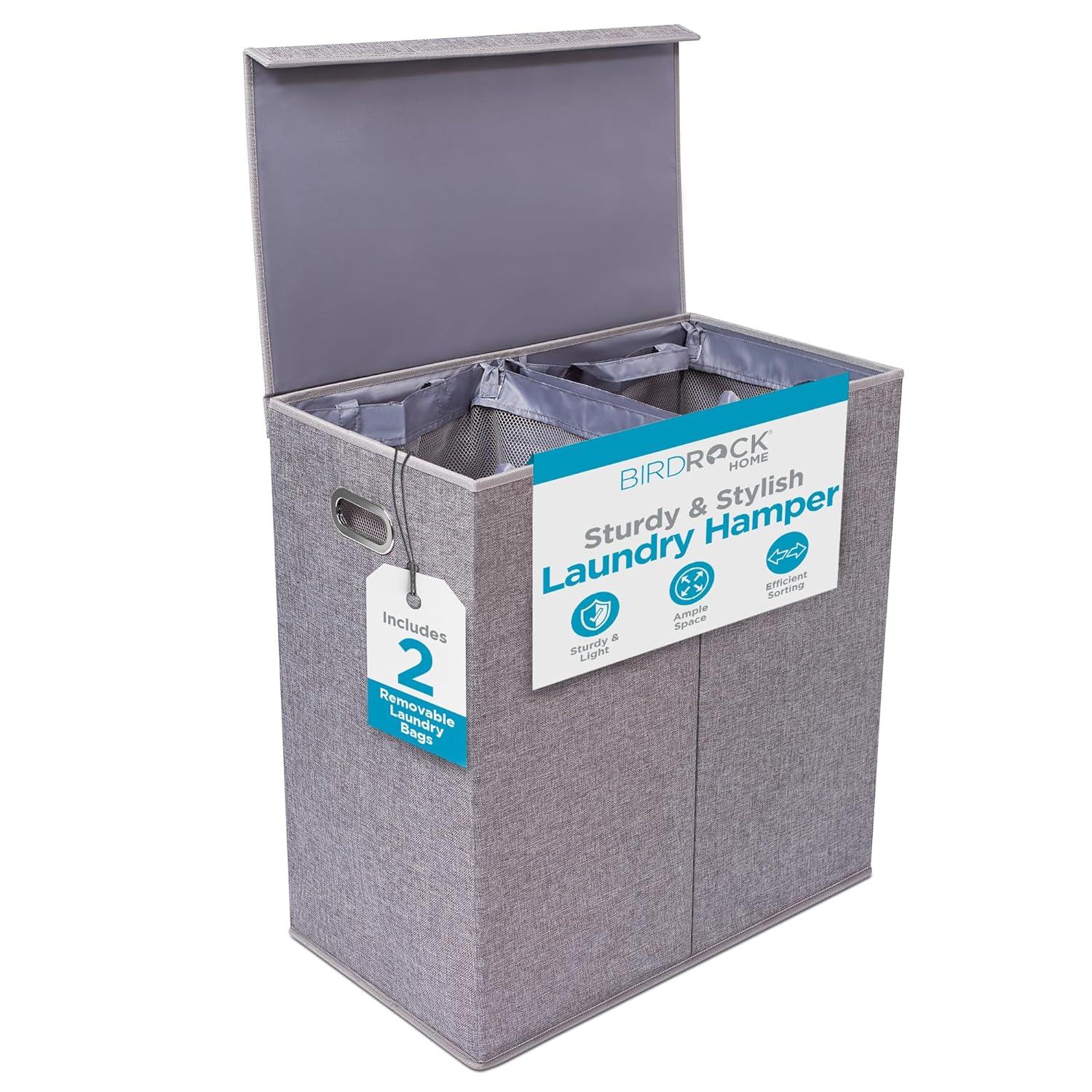 BirdRock Home Fabric Laundry Sorter with Handles