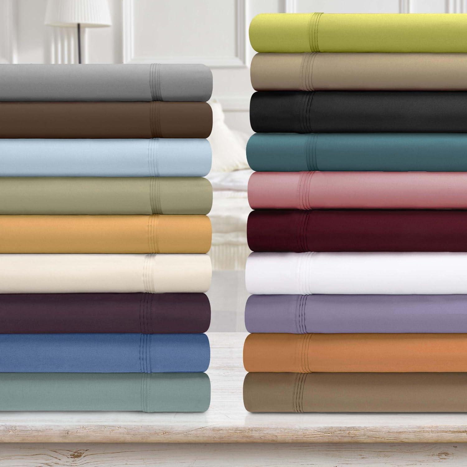 Serene Blue 650 Thread Count Twin Egyptian Cotton Deep Pocket Sheet Set