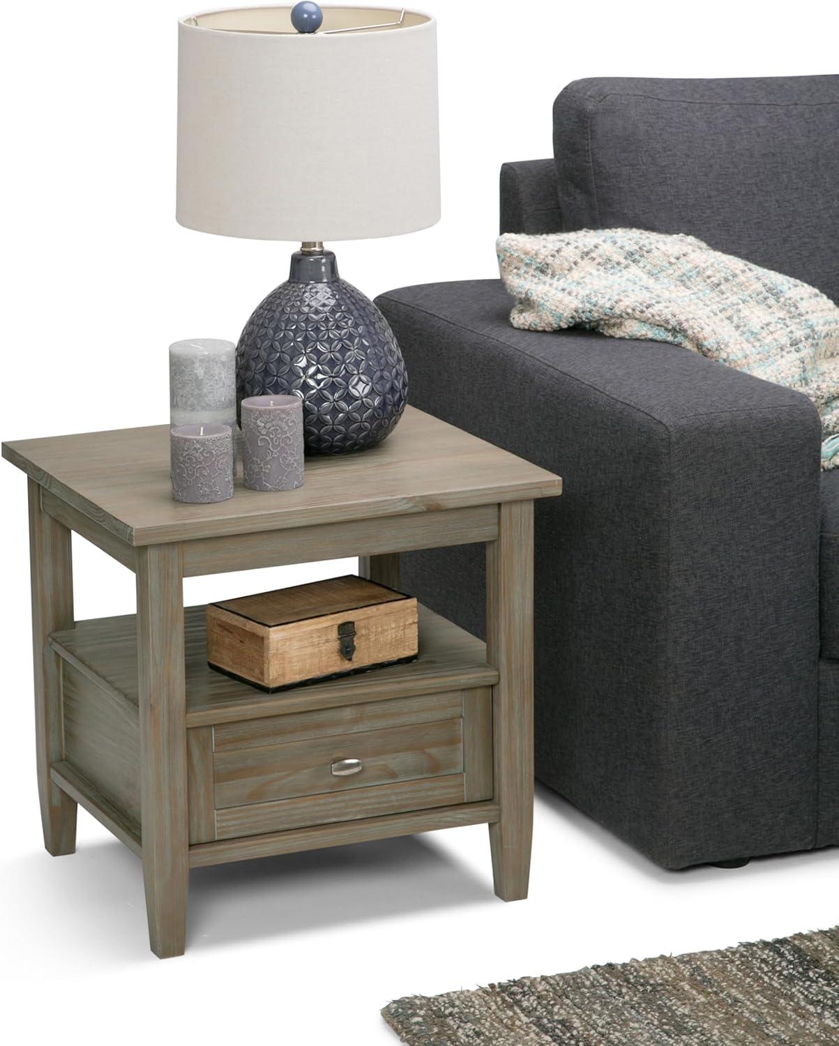 Nortonville Solid Wood End Table with Storage