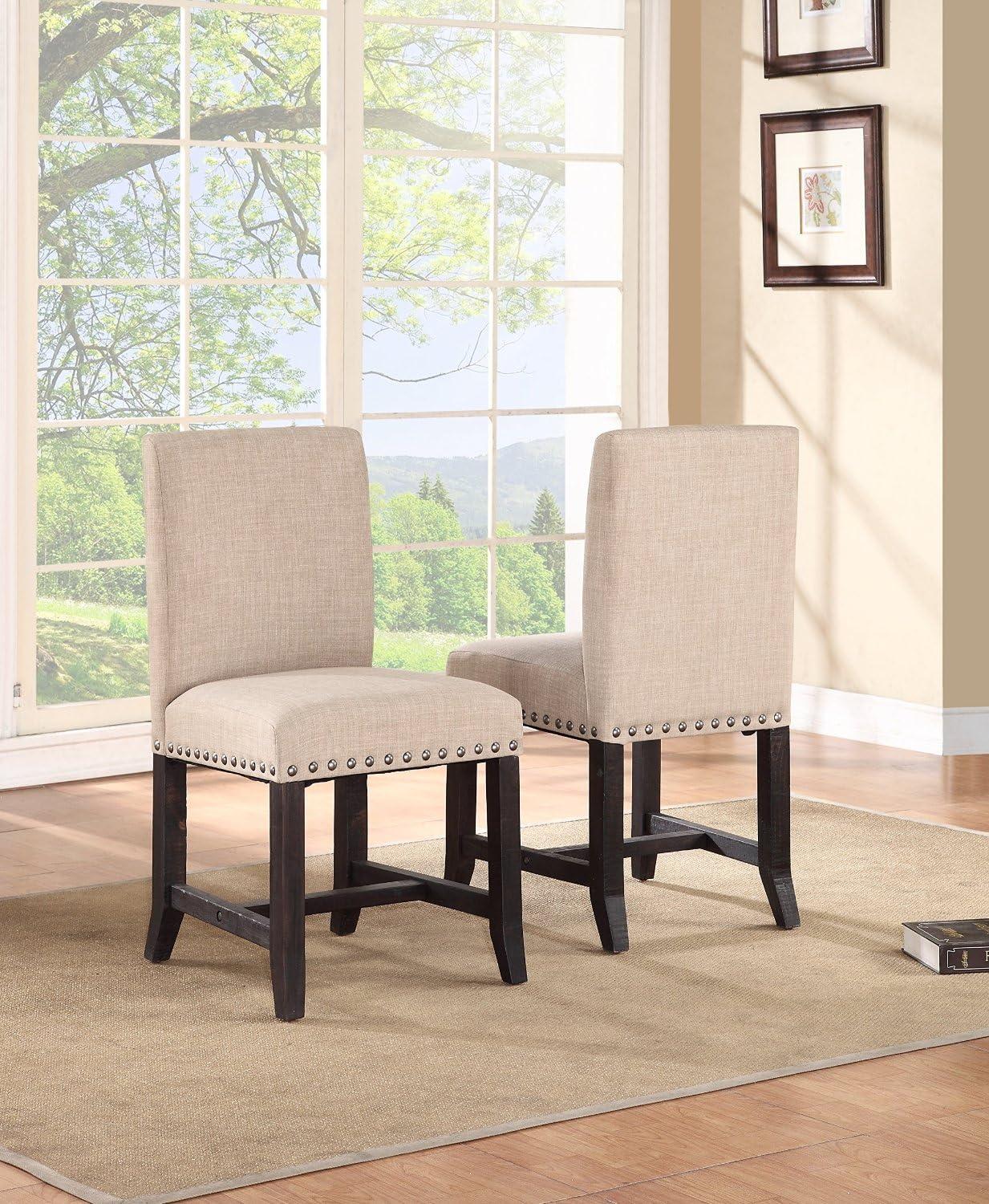 Modus Furniture Yosemite Upholstered Dining Chair in Cafe (Set of 2)