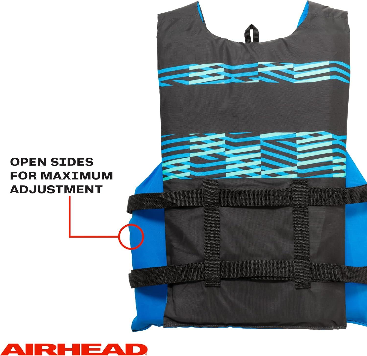 Airhead 1009215ABK Chaleco Salvavidas de Elemento de Tamaño Universal, Negro y Azul