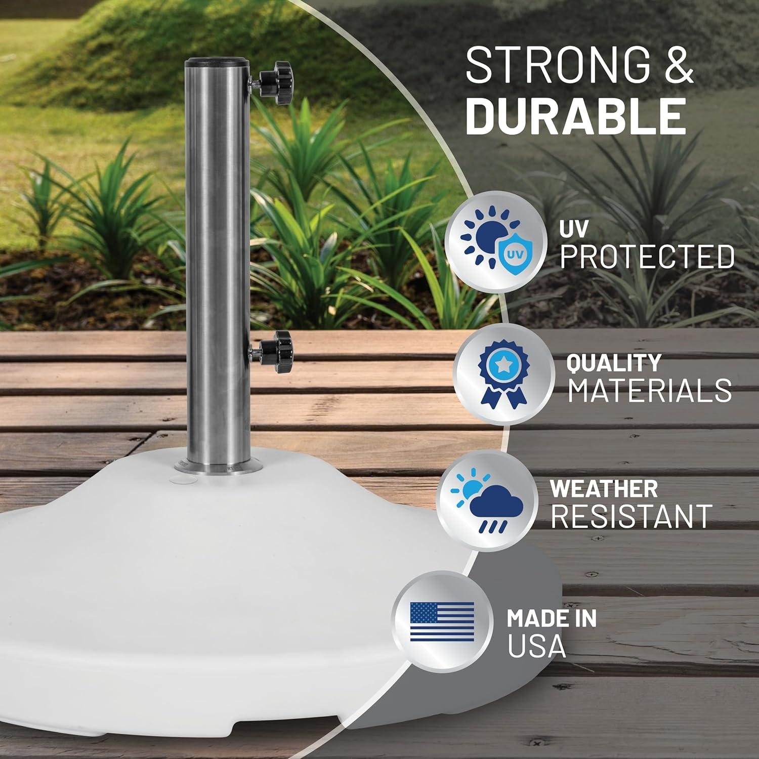 Fillable 120lb Capacity Free Standing Patio Umbrella Base