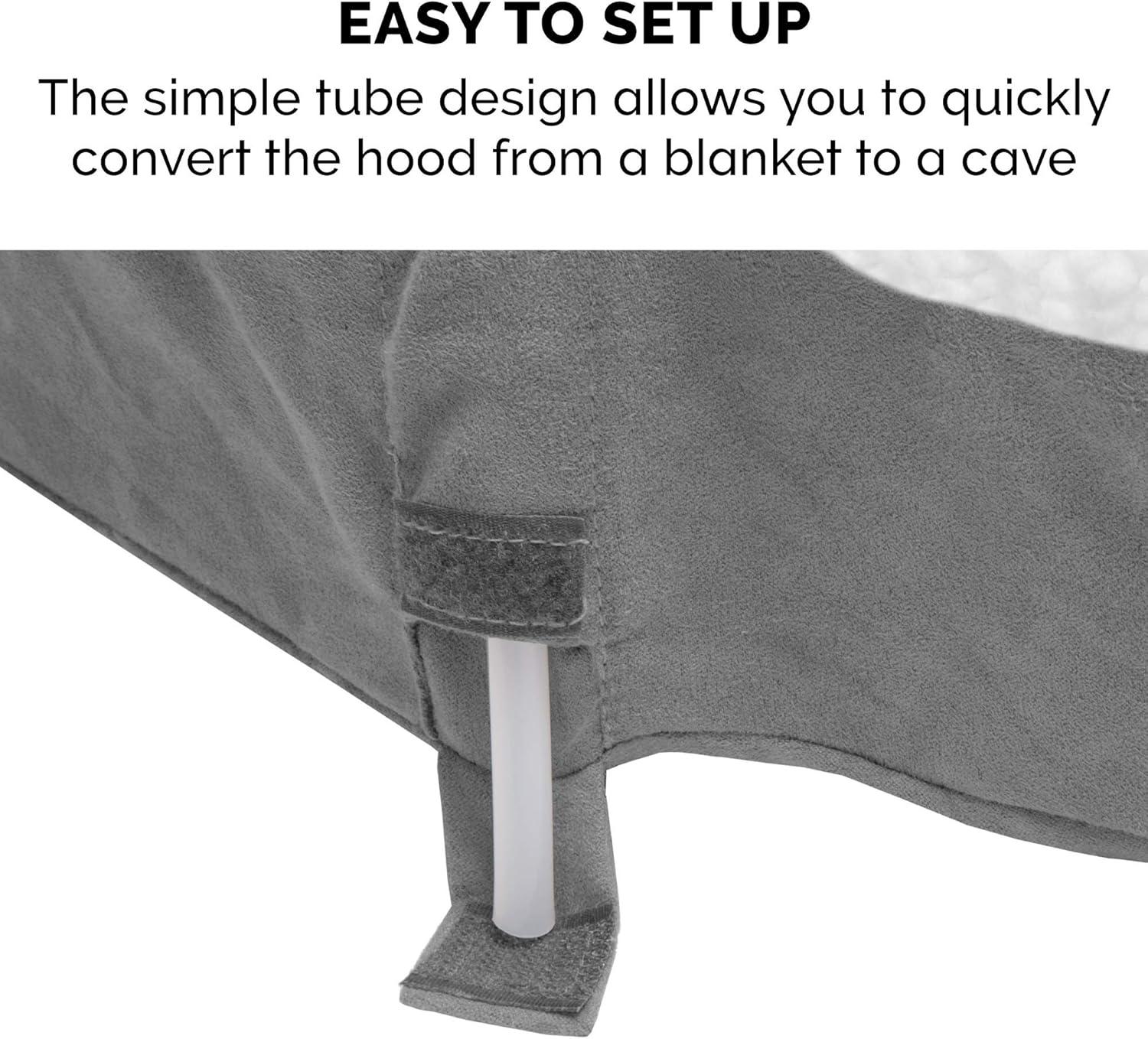 FurHaven Faux Sheepskin Round Hooded Orthopedic Dog Bed