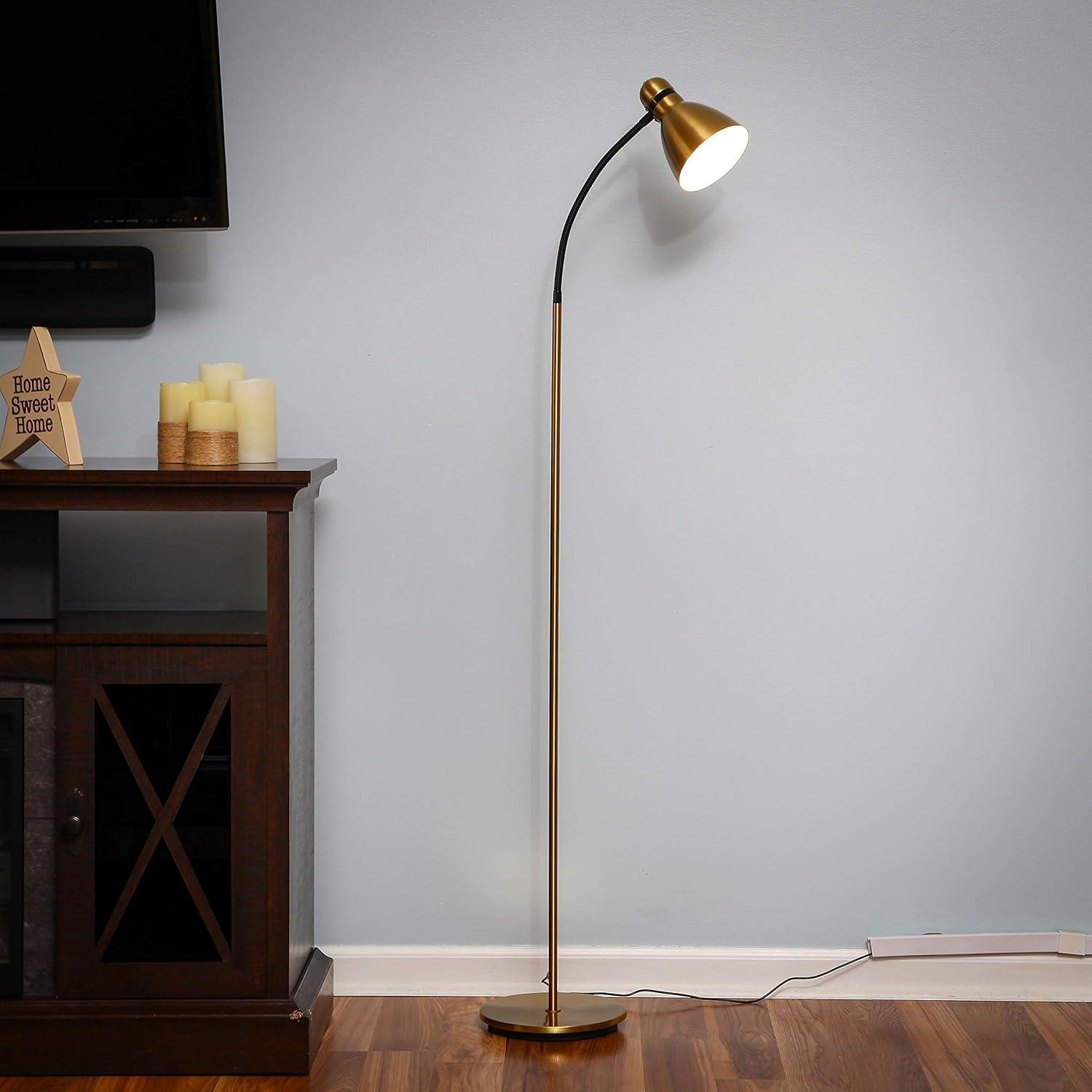 Brightech Avery 62.5 in. Modern LED Standing Floor Lamp with Metal Cone Shade and 3-Way Dimming Light
