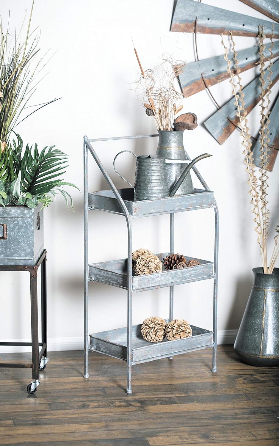 Deco 79 Plantstand, 11" W x 39" H, Gray