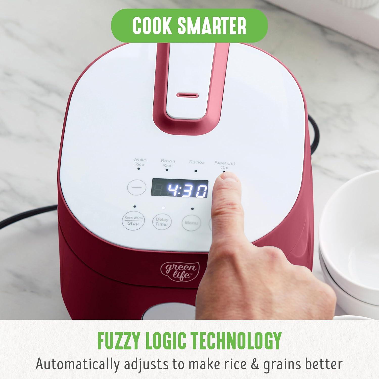 GreenLife Rice Cooker | Red