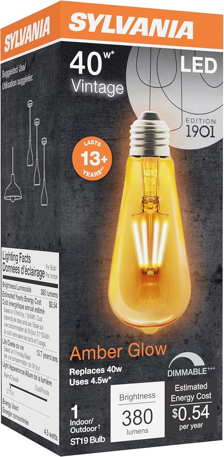 Sylvania 75351 Vintage LED Light Bulb, 4.5 Watts, 120 Volts