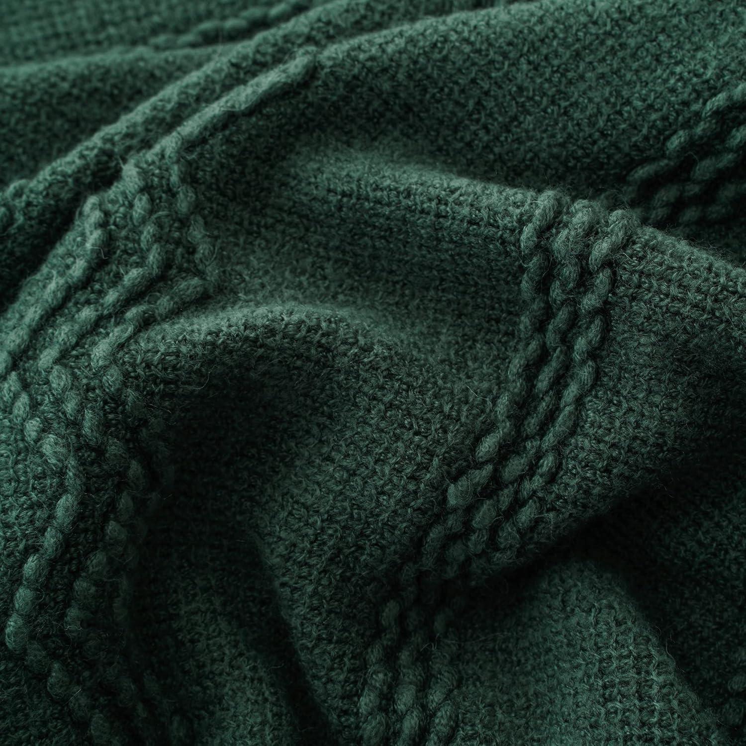 Battilo Home Throw Blanket for Couch, Textured Soft Throw Blankets, Decorative Knitted Blanket for Home Living Room Decor, 50"x60"