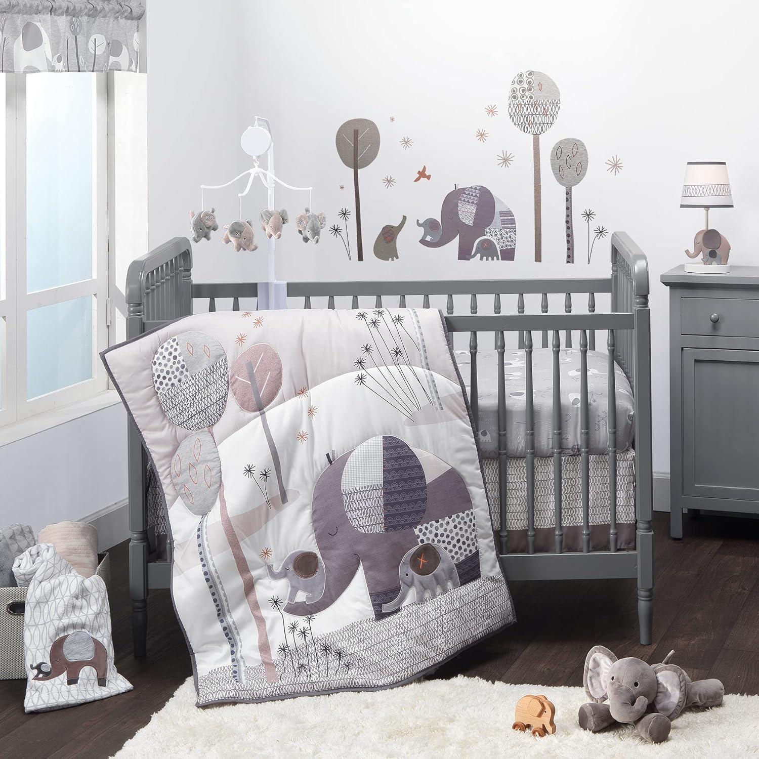 Bedtime Originals Elephant Love Gray Elephants/Trees/Stars Wall Decals/Stickers