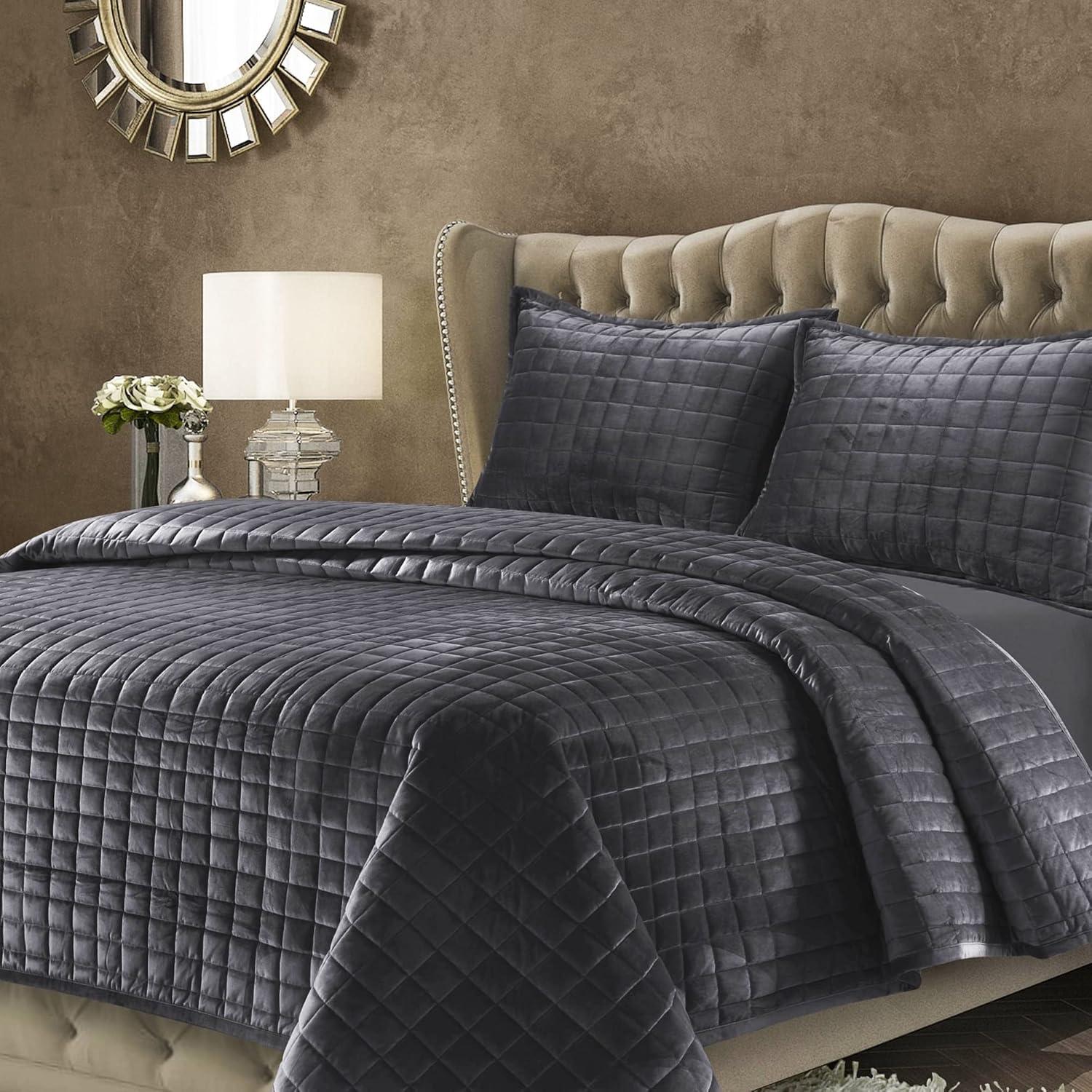 Florence Velvet Oversized Quilt Set - Tribeca Living