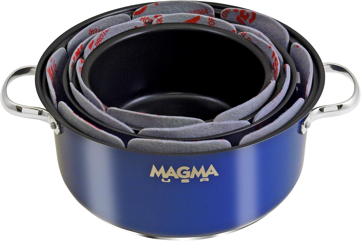 Magma Products, A10-368 No-Skid 3-Piece Pot Protectors Set, Grey