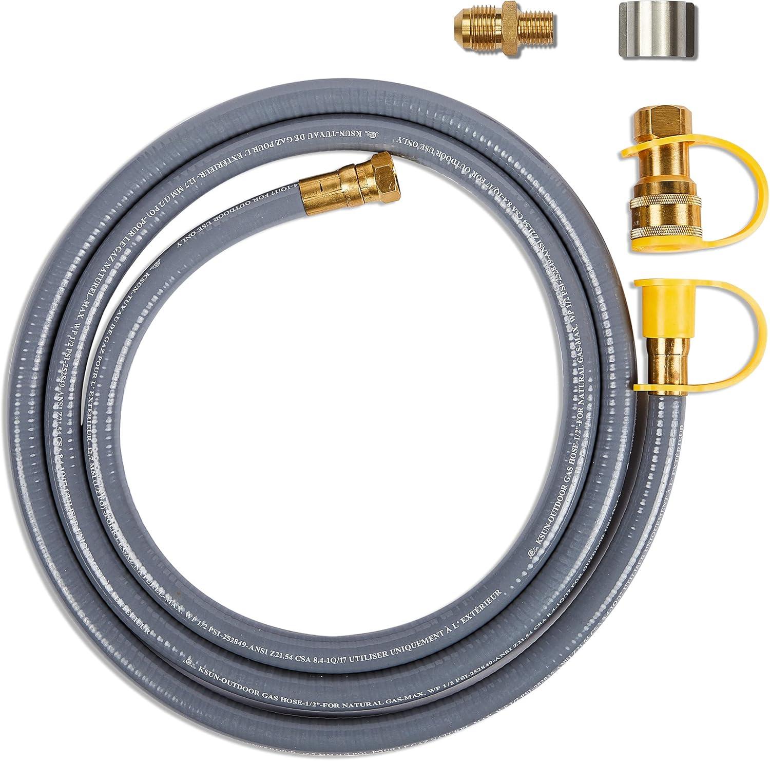 Gray 10' Natural Gas Conversion Kit with Stainless Steel Hose