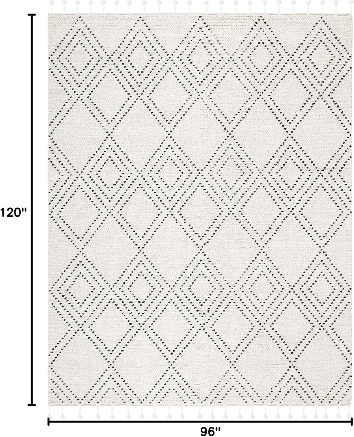 Casablanca CSB676 Hand Loomed Area Rug - Ivory/Black - 8'x10' - Safavieh.