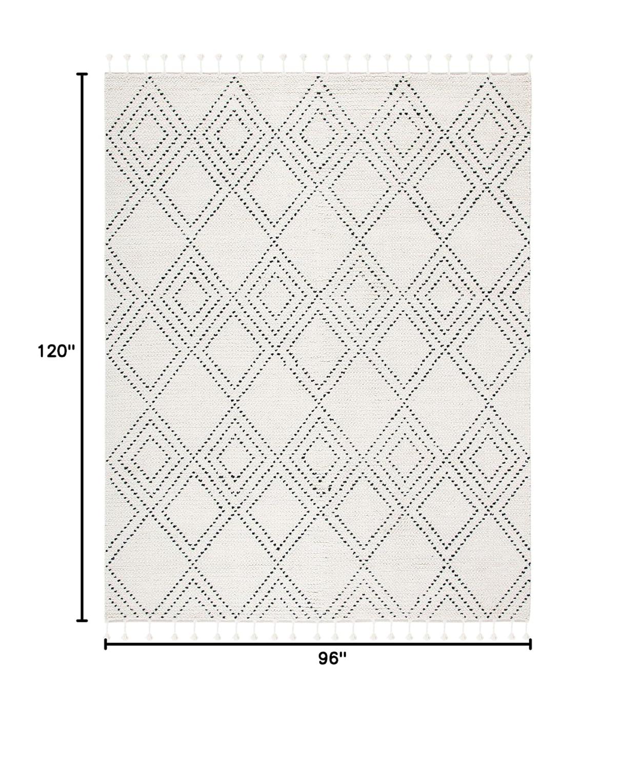 Casablanca CSB676 Hand Loomed Area Rug - Ivory/Black - 8'x10' - Safavieh.
